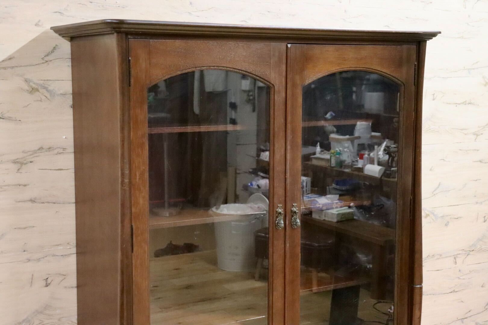 GMIH292○maruni / マルニ 飾り棚 キャビネット 本棚 食器棚 収納家具 ヨーロピアン クラシック オールドマルニ ヴィンテージ