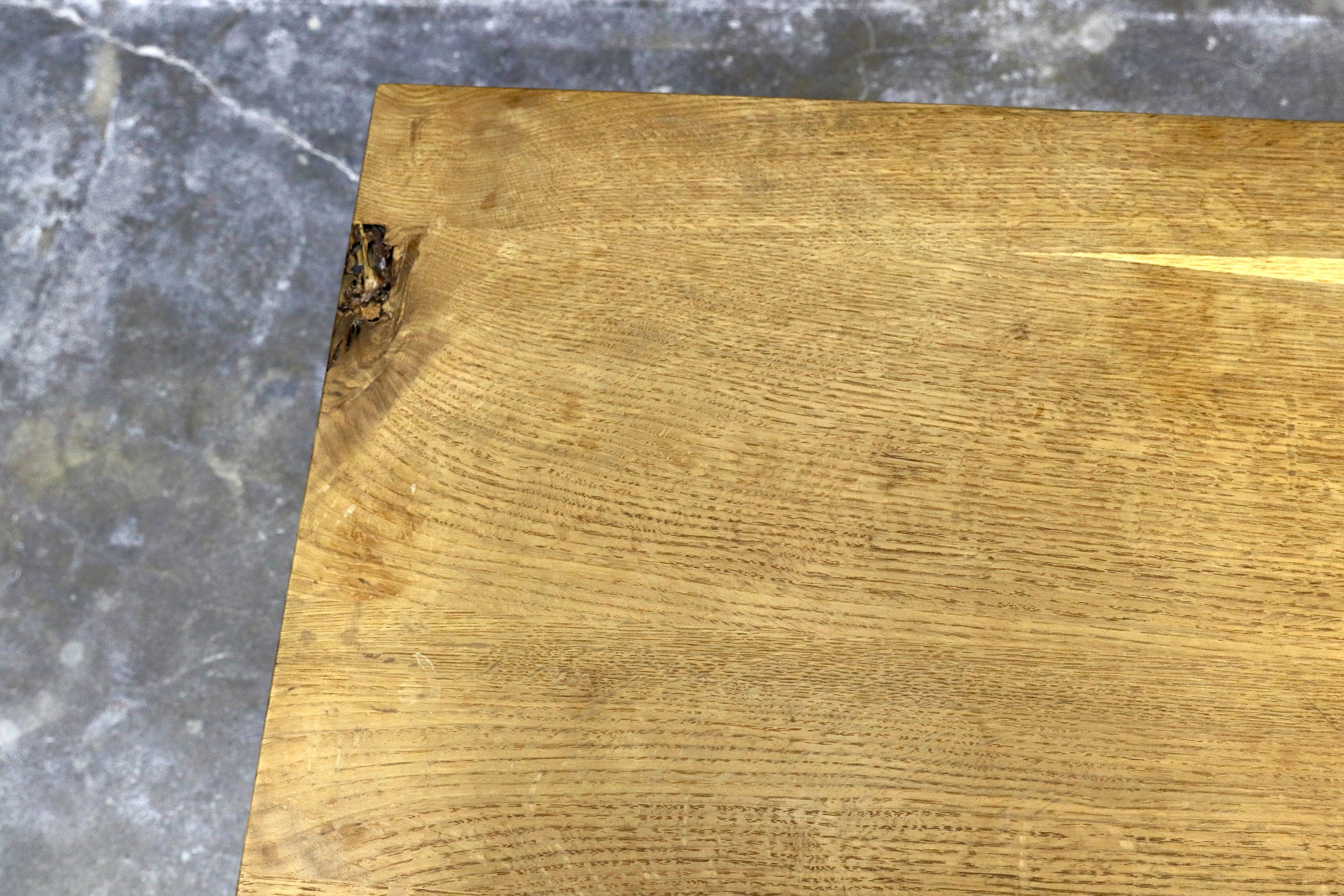 GMIK612○飛騨産業 / HIDA 森のことば センターテーブル リビングテーブル 応接机 オーク無垢材 節入り 佐々木敏光 定価17.7万