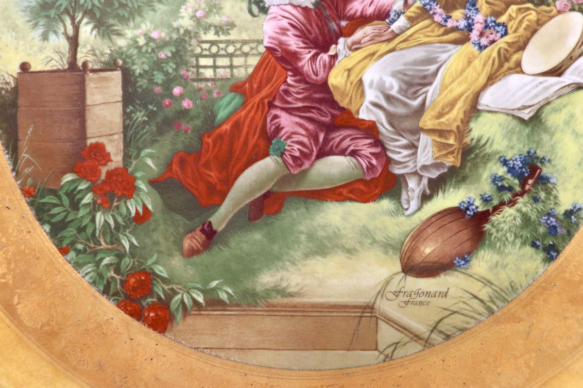 GMJH332AT○Seltmann Weiden / ゼルトマン・ヴァイデン Fragonard フラゴナール インシジオーネ・オーロ 飾り皿 プレート ドイツ製 西洋