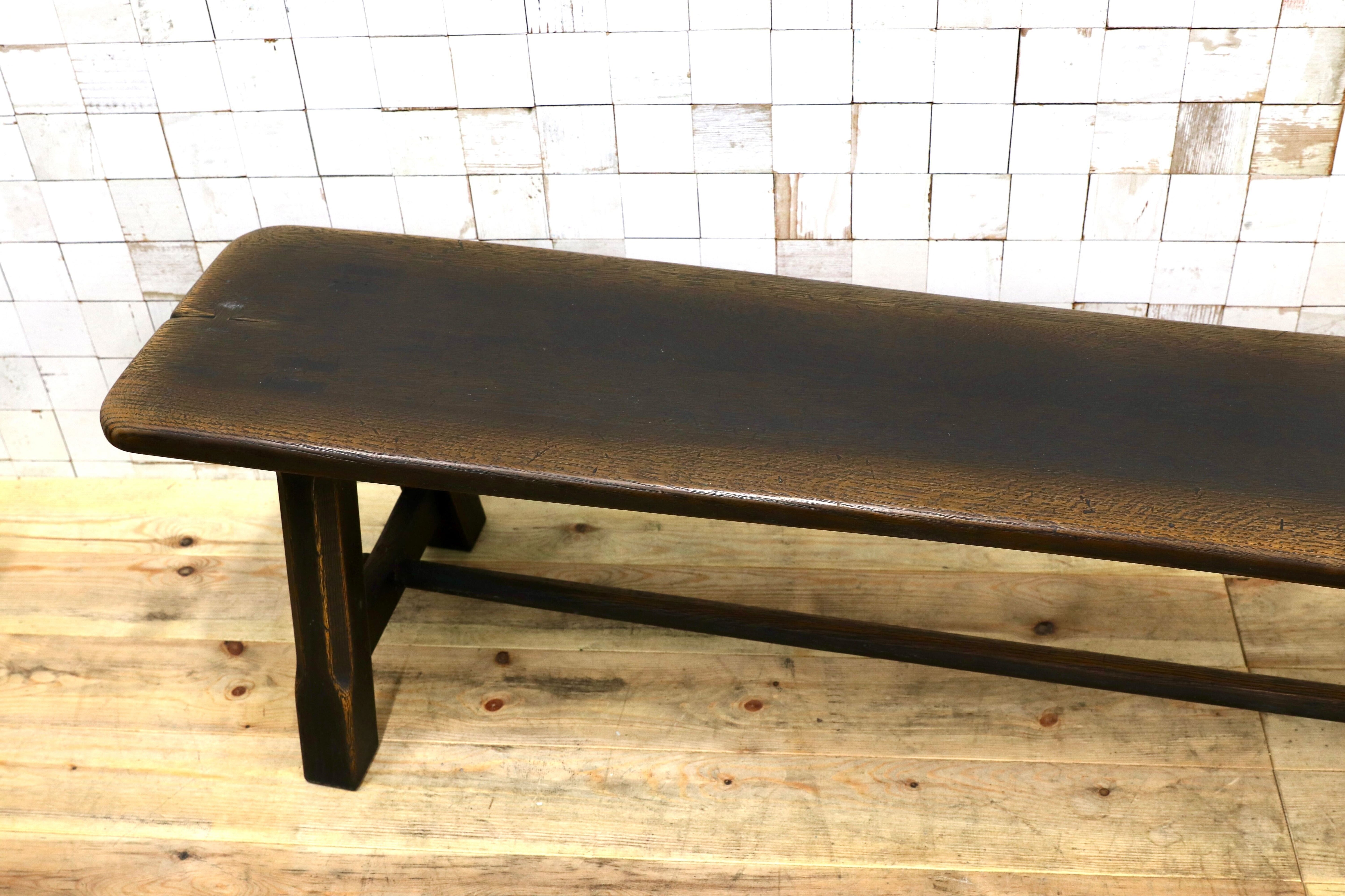 GMIK579○飛騨産業 / HIDA キツツキ PROVINCIAL プロヴィンシャル トリッスルベンチ ダイニングチェア ベンチ オーク無垢材 定価約26.2万