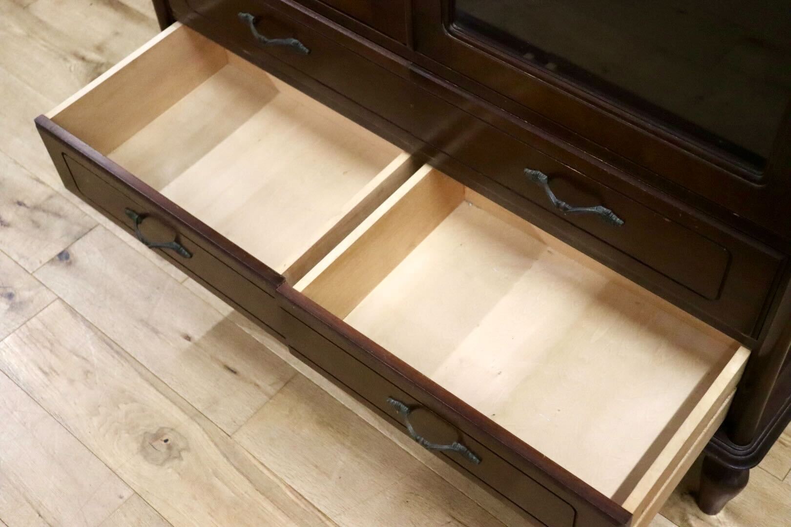 GMIH292○maruni / マルニ 飾り棚 キャビネット 本棚 食器棚 収納家具 ヨーロピアン クラシック オールドマルニ ヴィンテージ