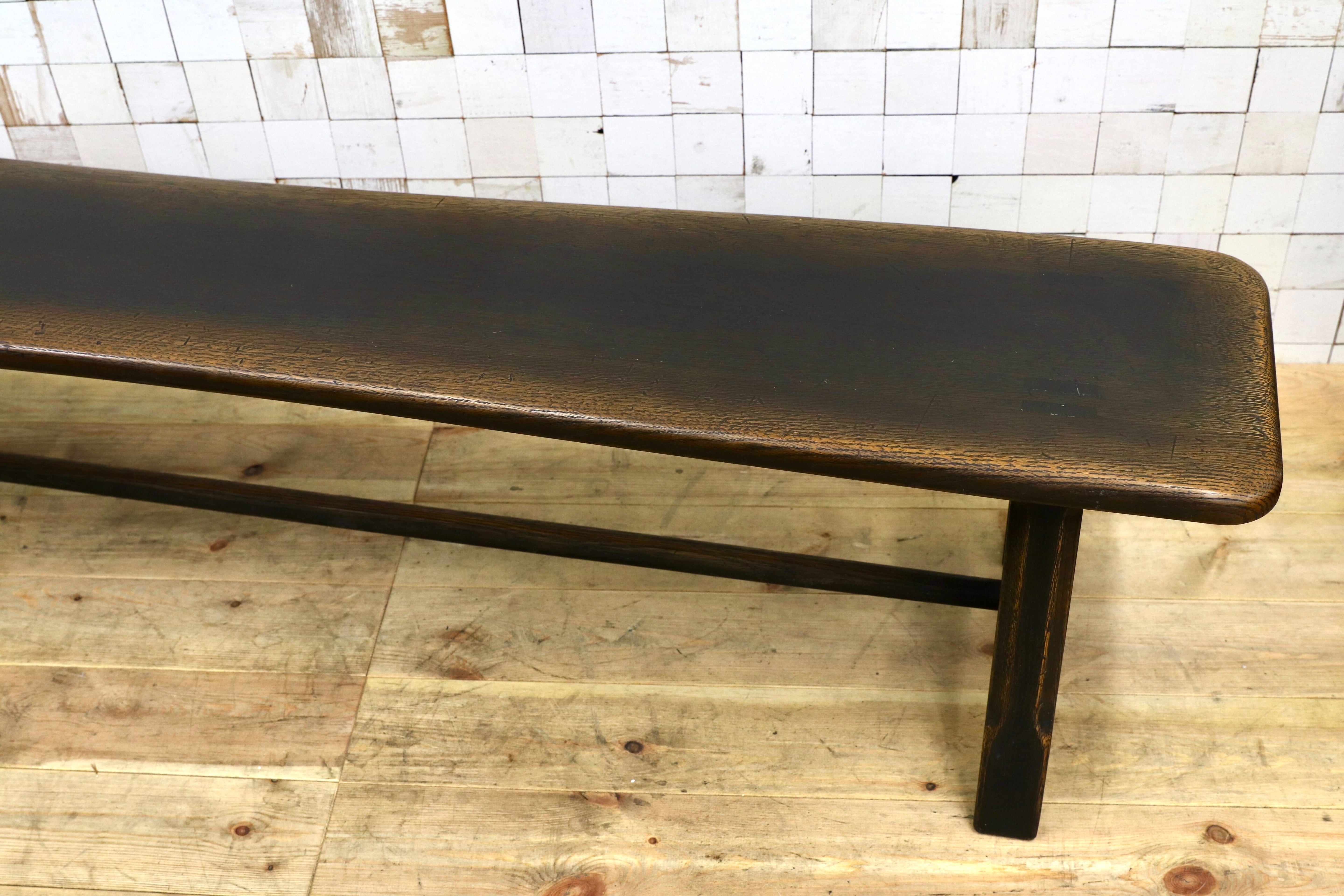 GMIK579○飛騨産業 / HIDA キツツキ PROVINCIAL プロヴィンシャル トリッスルベンチ ダイニングチェア ベンチ オーク無垢材 定価約26.2万