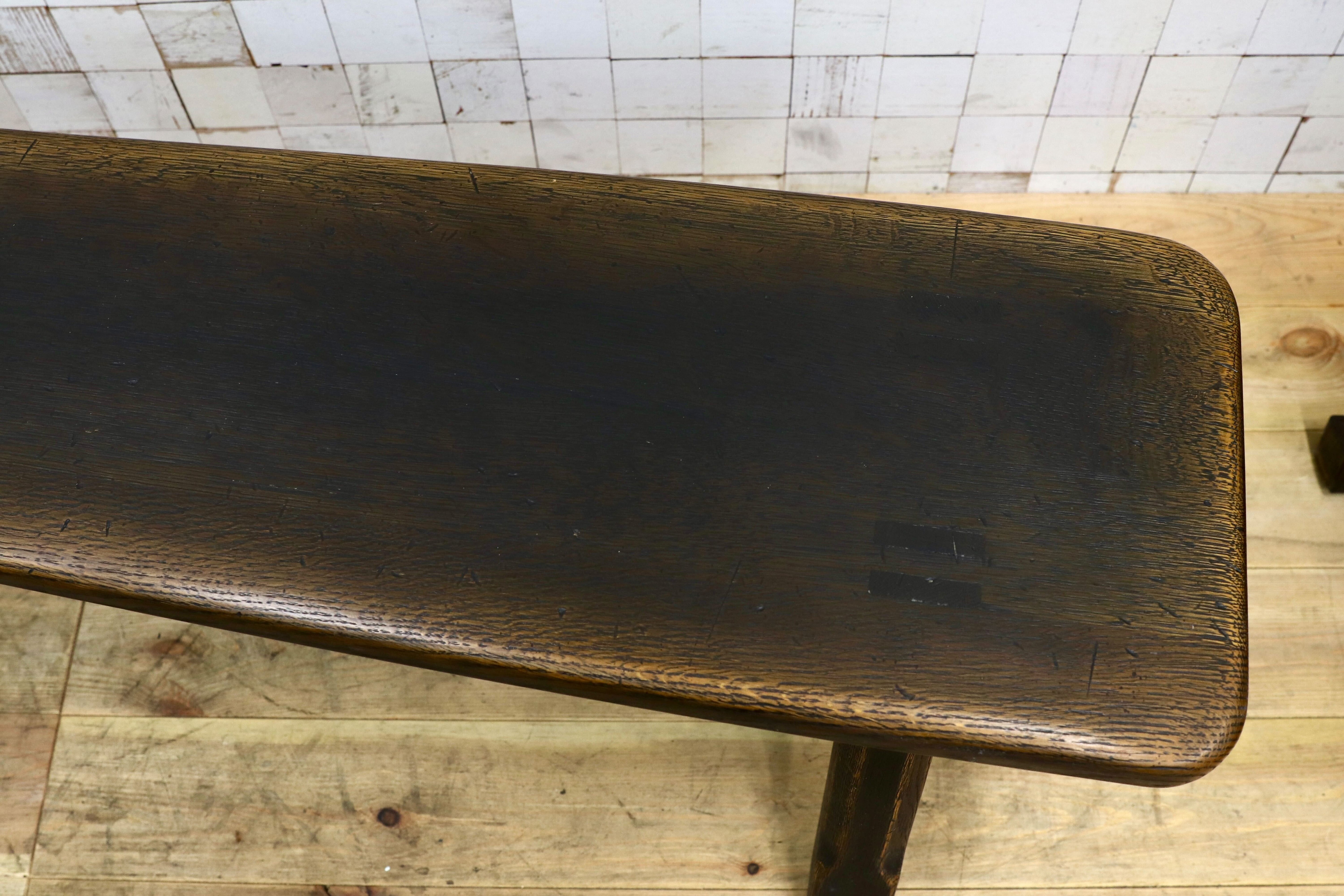 GMIK579○飛騨産業 / HIDA キツツキ PROVINCIAL プロヴィンシャル トリッスルベンチ ダイニングチェア ベンチ オーク無垢材 定価約26.2万