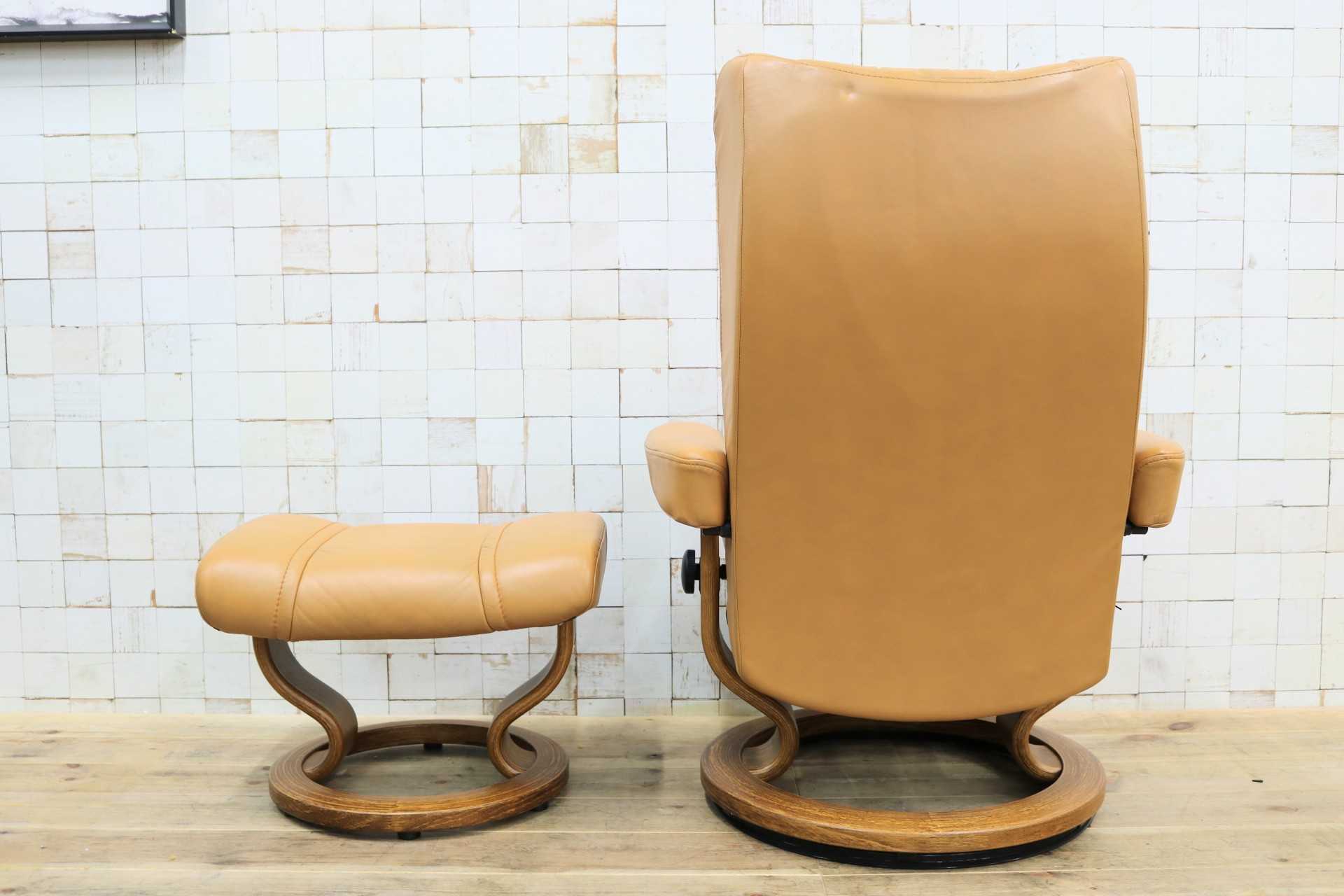 GMJK24〇EKORNES / エコーネス ストレスレス リクライニングチェア パーソナルチェア オットマン 北欧 ノルウェー 本革