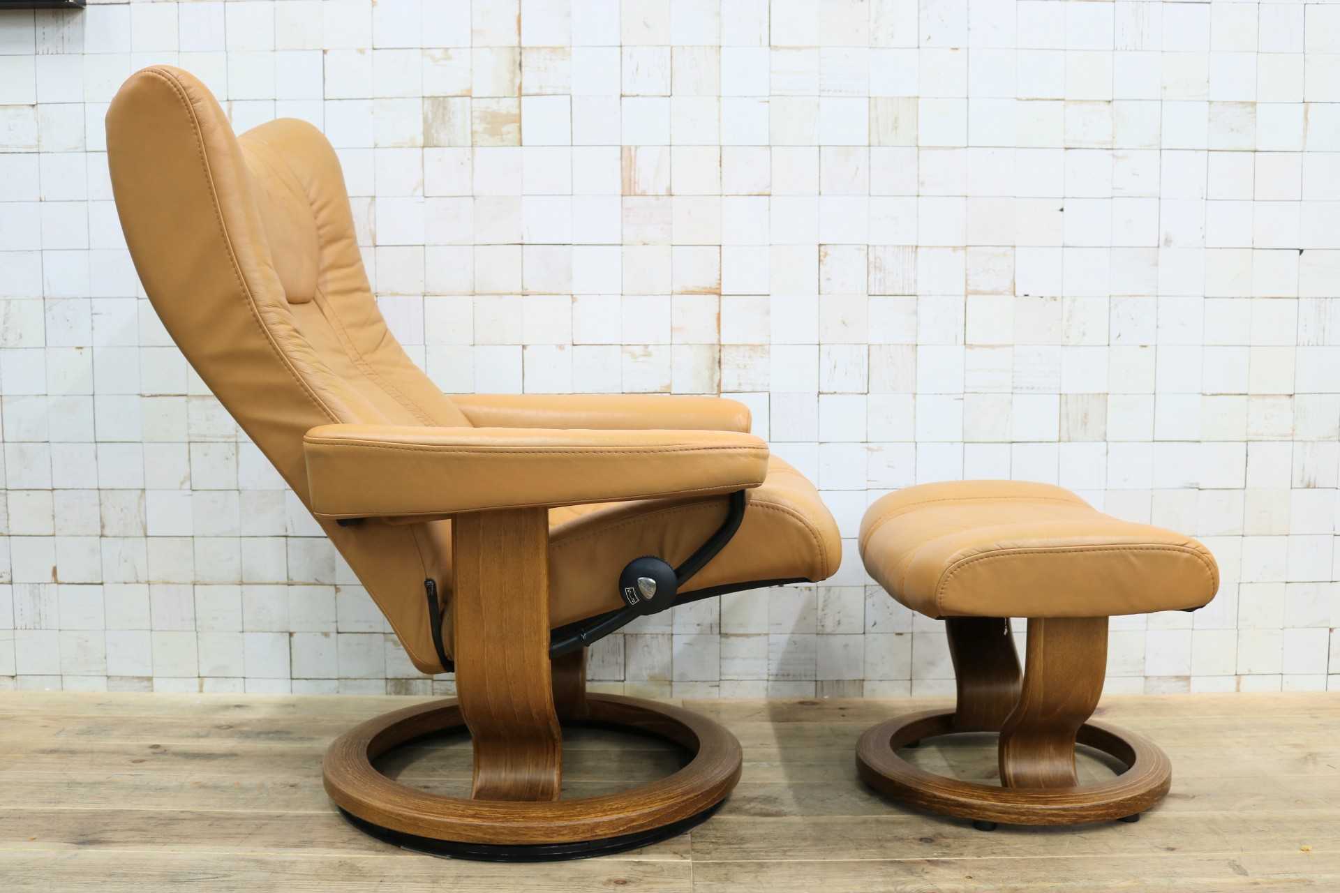 GMJK24〇EKORNES / エコーネス ストレスレス リクライニングチェア パーソナルチェア オットマン 北欧 ノルウェー 本革