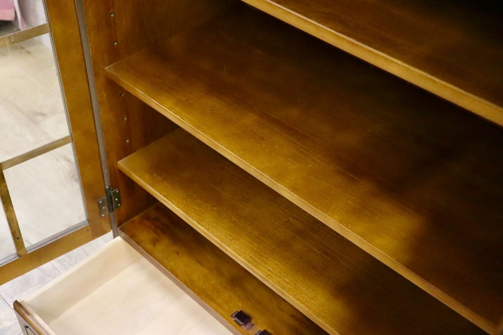 GMIK627○karimoku / カリモク コロニアル 本棚 書棚 ブックシェルフ 飾り棚 収納家具 カントリー オールドカリモク キャビネット 国産家具