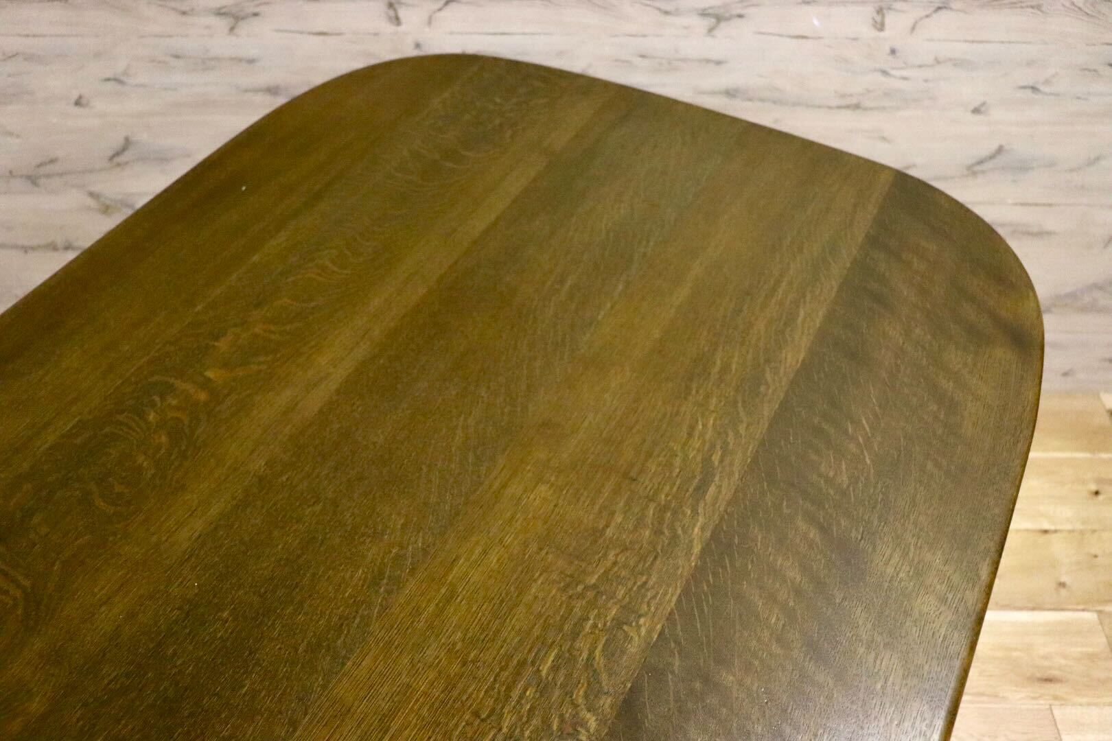 GMIK619○オーク無垢材 ダイニングテーブル 食卓テーブル 作業台 カントリー 机 検）永田良介商店 神戸洋家具