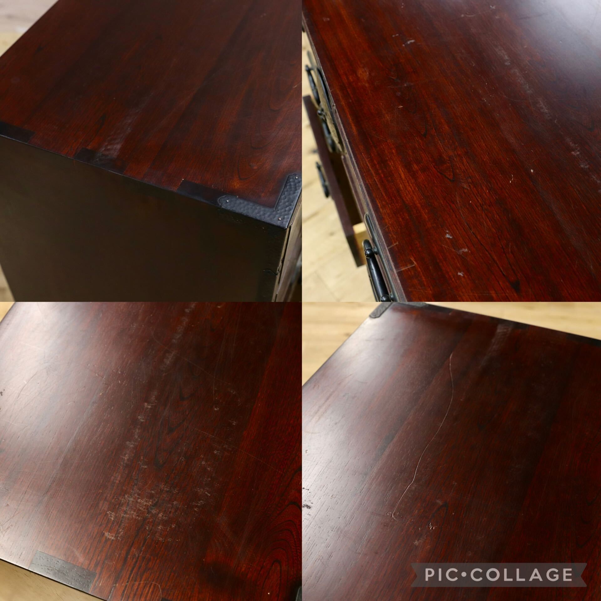 GMIS259○仙台箪笥 時代箪笥 整理箪笥 引出し収納 和家具 和モダン レトロ チェスト アンティーク 箪笥 タンス