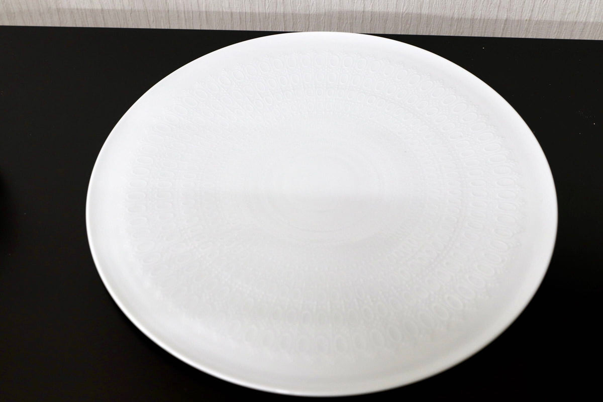 GMJO136E○Rosenthal / ローゼンタール Romanze White ロマンスホワイト 33cm 大皿 Bjrn Wiinblad ビョルン・ヴィンブラッド ドイツ製