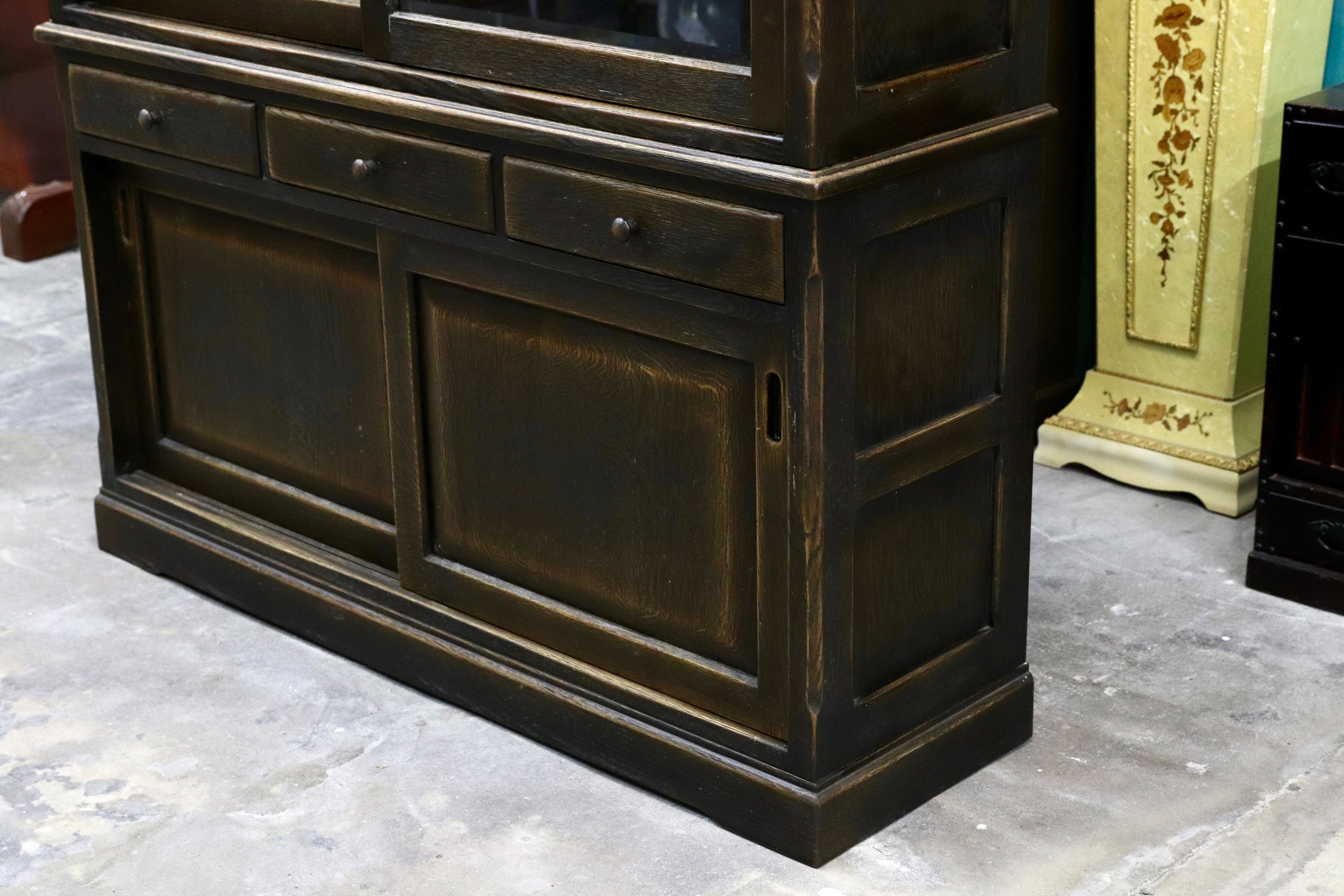 GMIK579○飛騨産業 / HIDA キツツキ PROVINCIAL プロヴィンシャル 食器棚 水屋棚 キッチンボード 最高級 廃番 楢無垢材 約90万 稀少