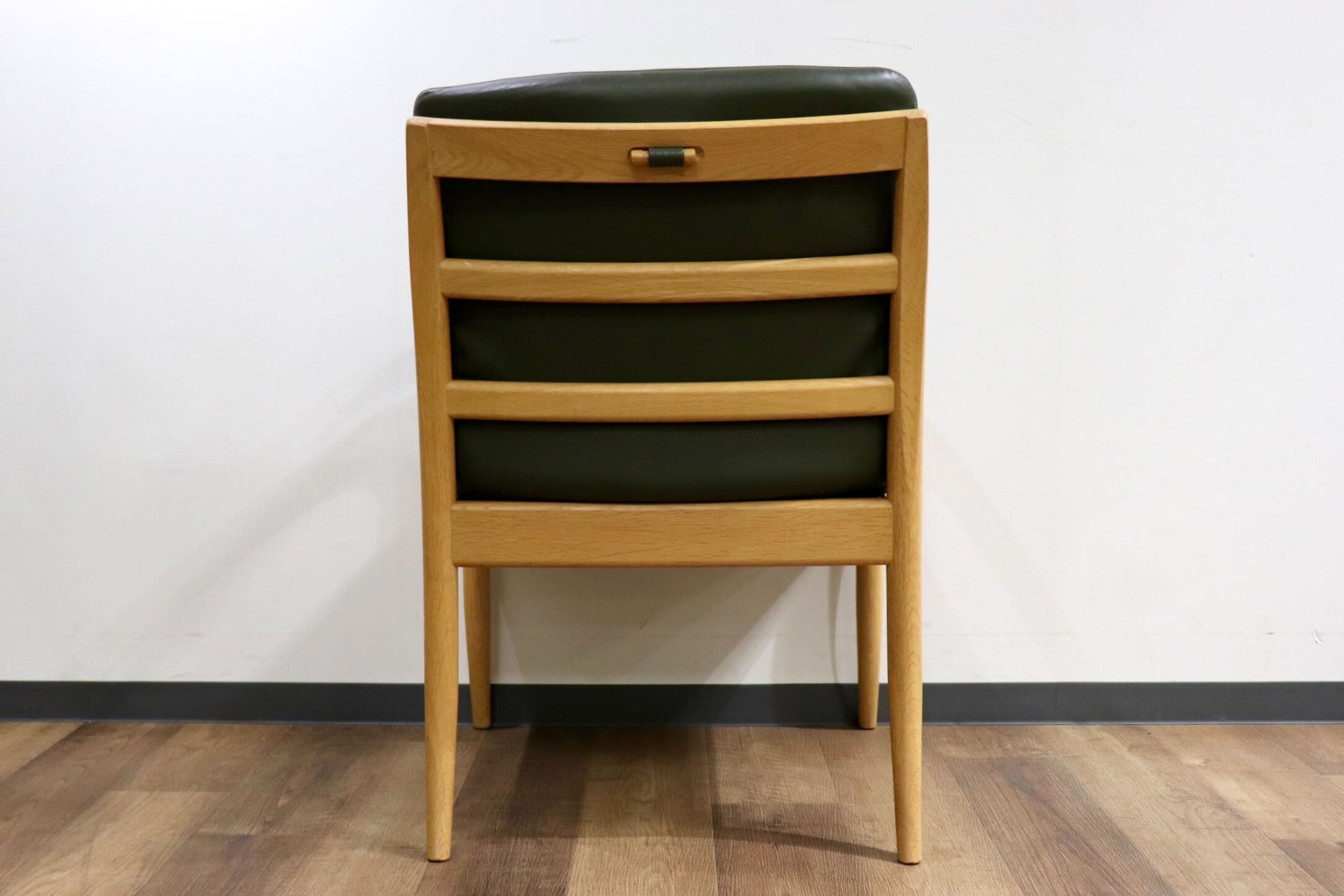 GMIH25C○匠工芸 / TAKUM Jazz アームチェア ダイニングチェア 椅子 チェア 国産家具 本革 グリーン オーク無垢材 検）カンディハウス