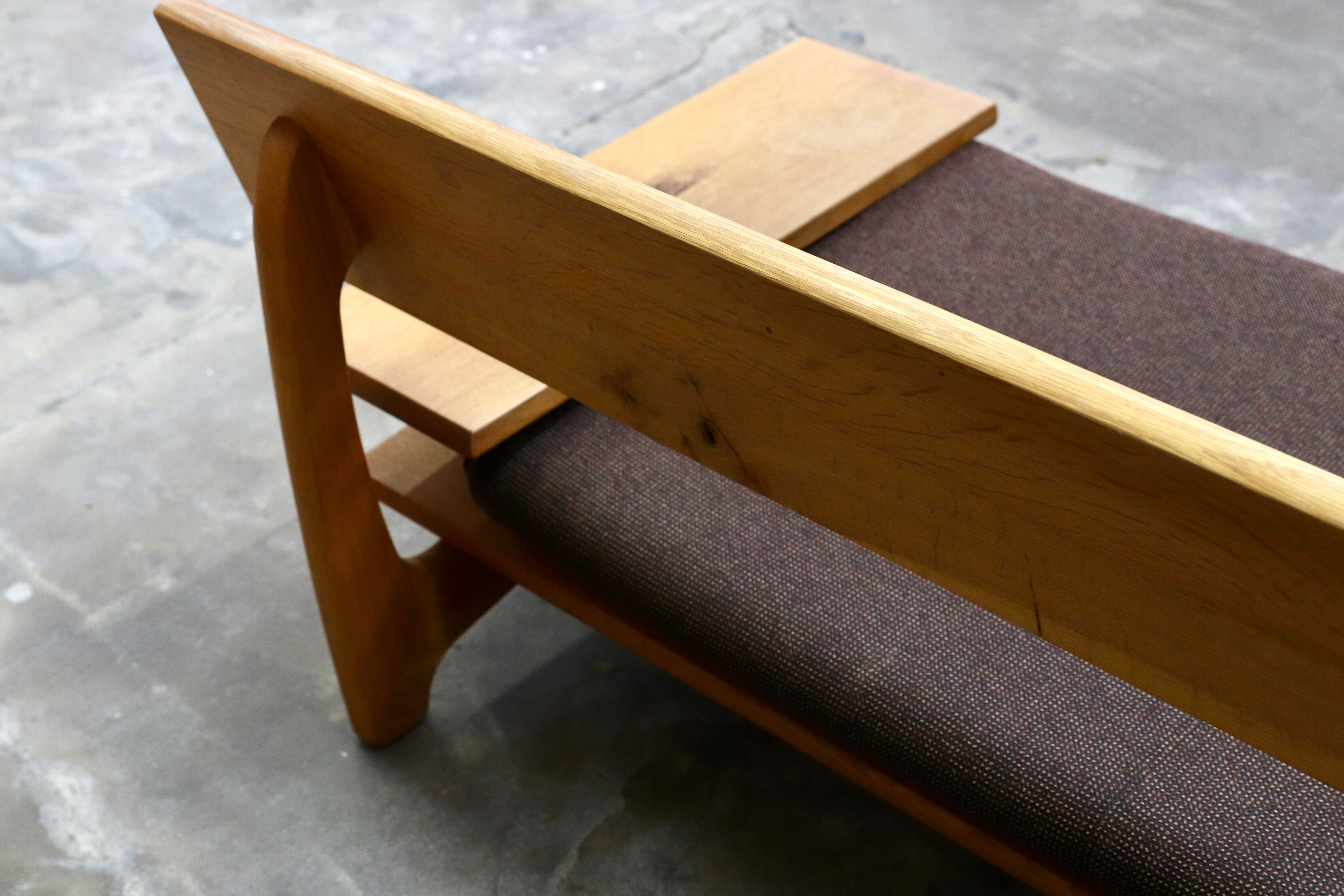 GMIK612B○飛騨産業 / HIDA キツツキ 森のとこば 2人掛けソファ ラブソファ オーク無垢材 長椅子 IDC大塚家具 節入り 約33万