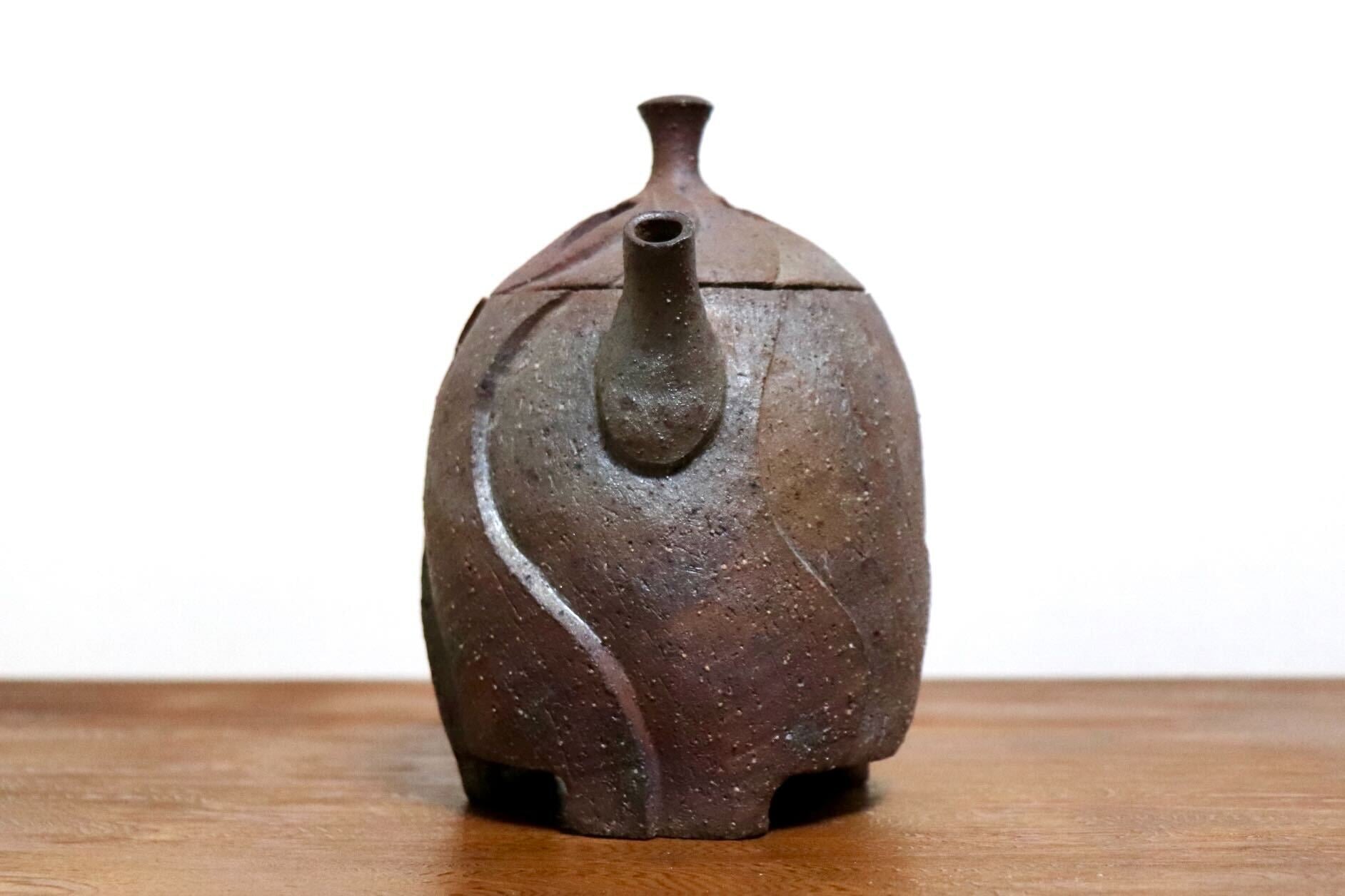 GMIO468◯市野悟窯 市野哲次 丹波焼 やきしめ香炉 陶器 丹波篠山 伝統工芸 未使用