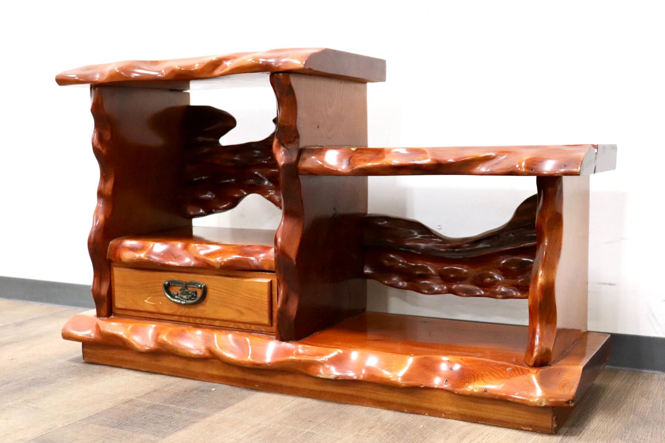 人気絶頂 世界遺産 屋久杉 置き床 置床 飾り棚 花台 茶道具 茶室 伝統