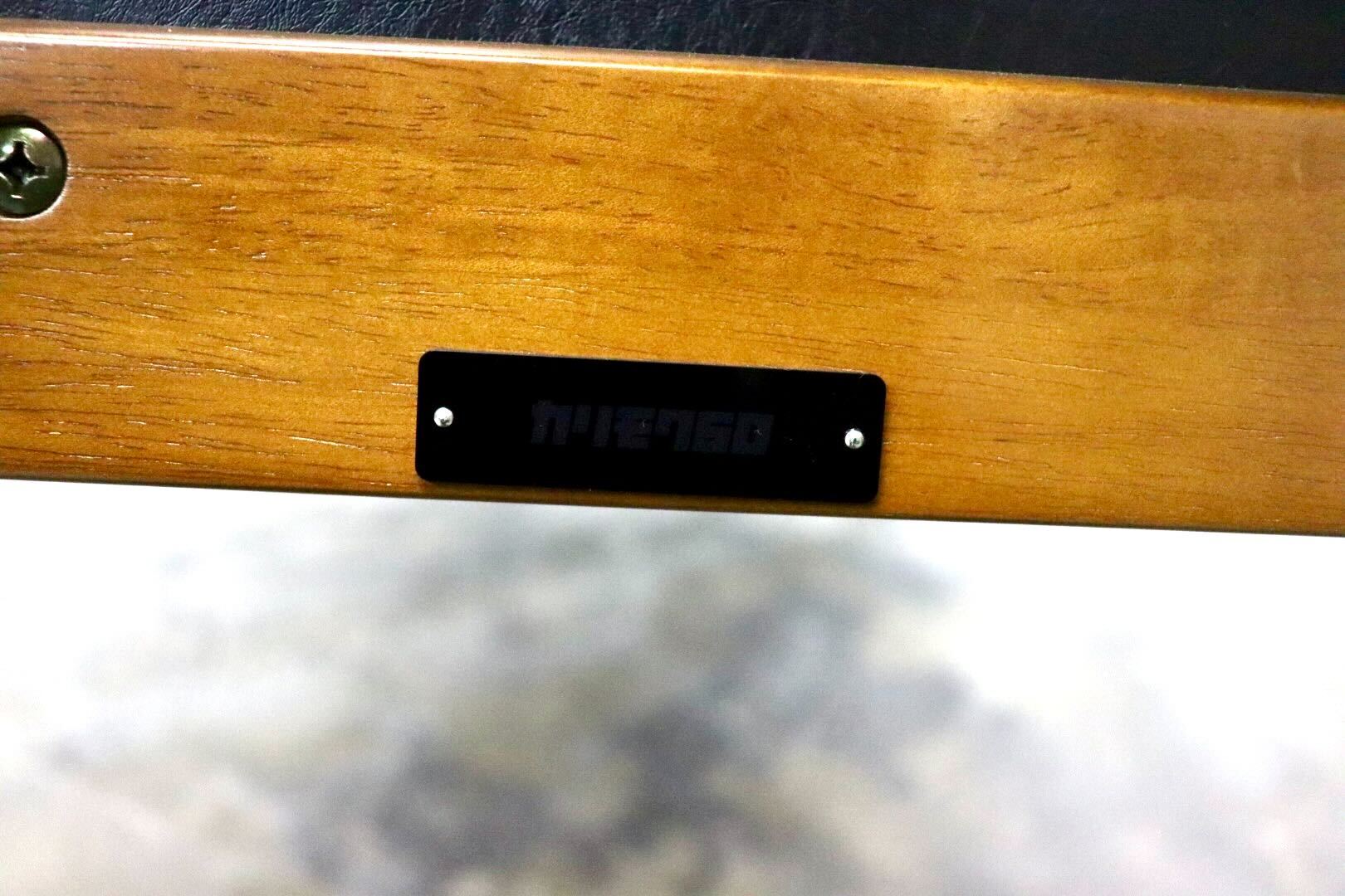 GMIK650A○カリモク60 Kチェア 2人掛けソファ ラブソファ 長椅子 2シーター 合皮 スタンダードブラック 国産家具 展示品