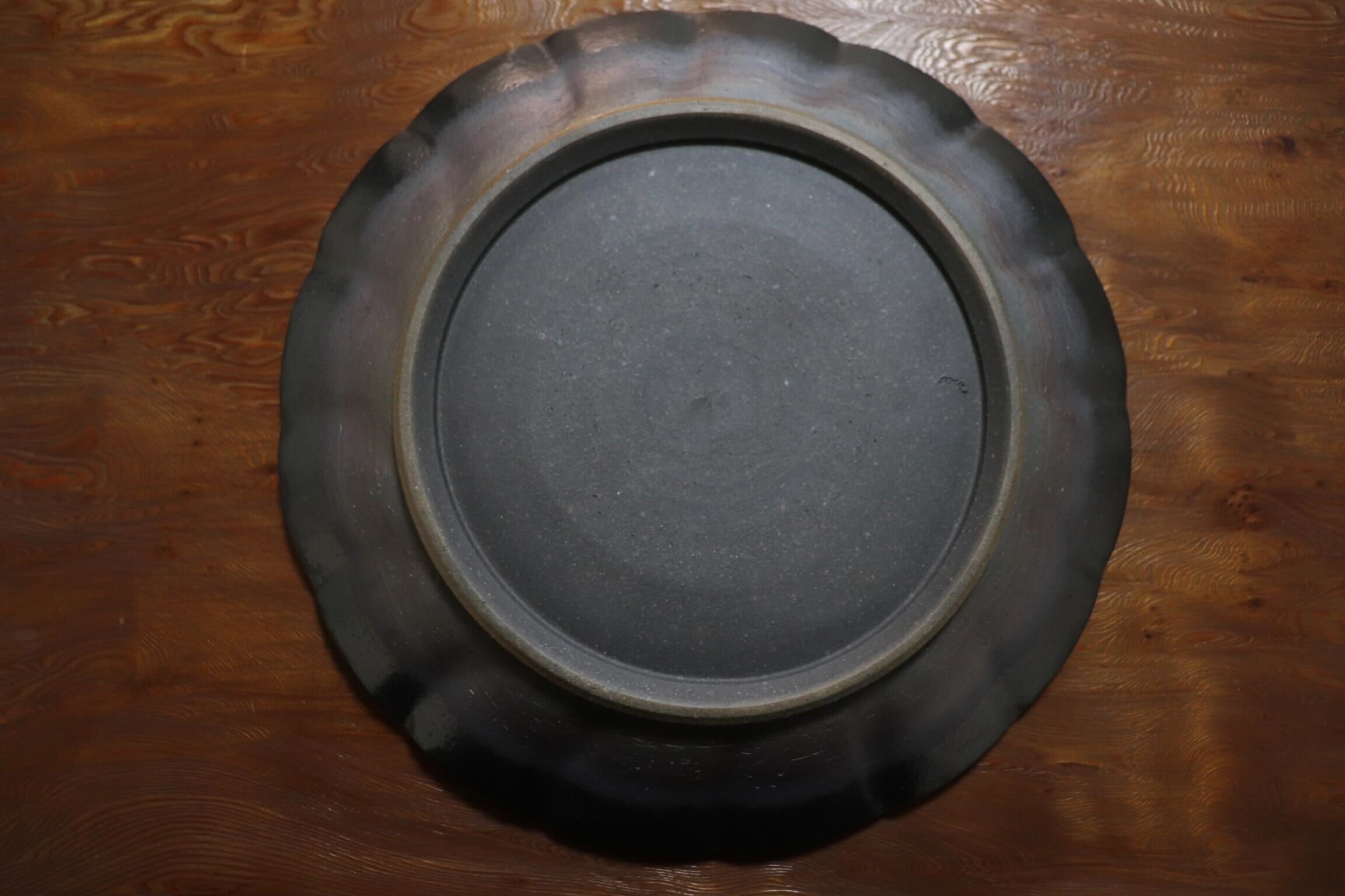 GMIO446C○千代市陶房 清水万佐年 丹波焼 8寸皿 伝統工芸 丹波篠山 陶器 未使用