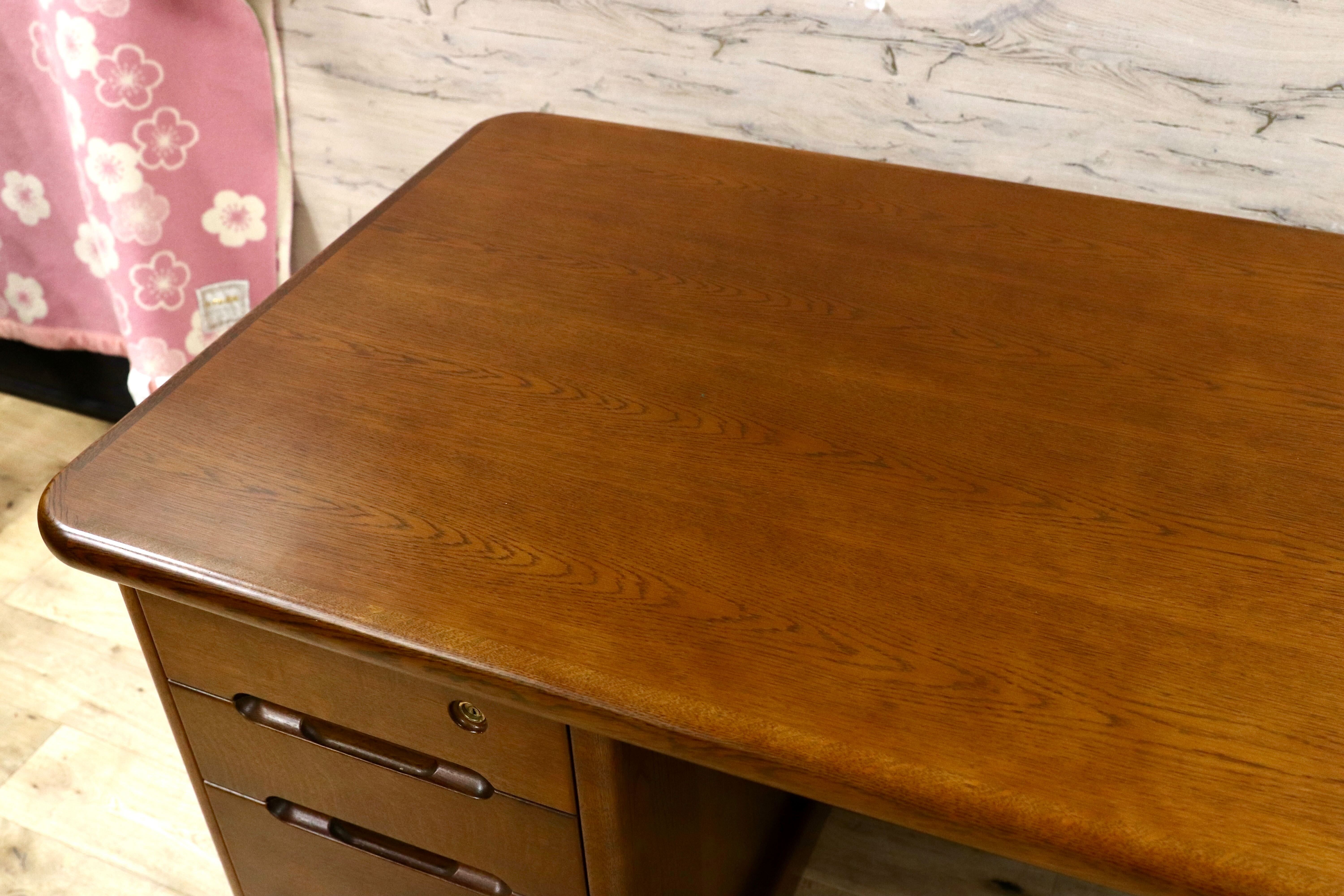 GMIK614○karimoku / カリモク コロニアル ヴィンテージ デスク 書斎机