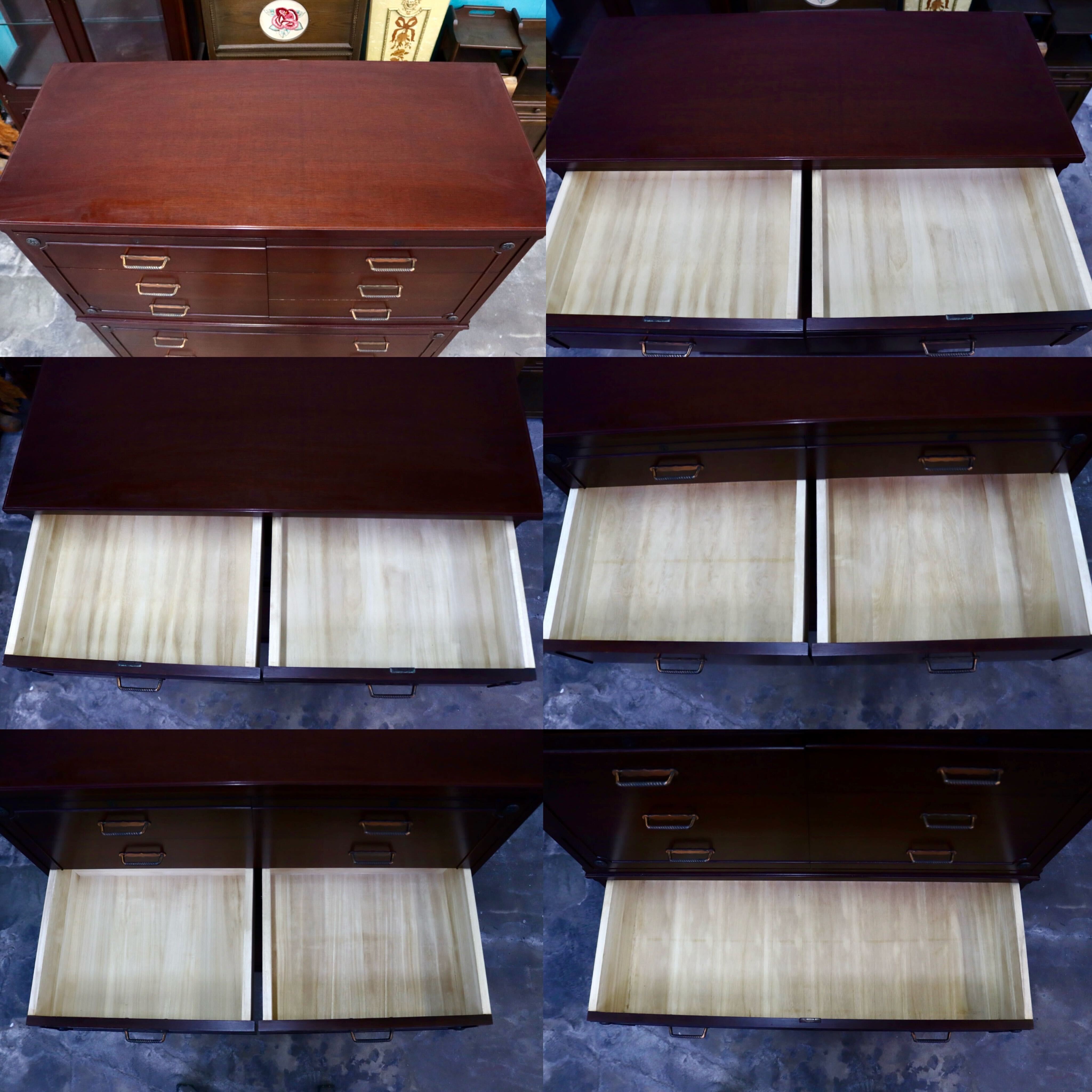 GMHH509D○メープル不二屋 神戸洋家具 クラシック 7段チェスト チェスト 収納家具 引き出し ヨーロピアン ヴィンテージ 稀少