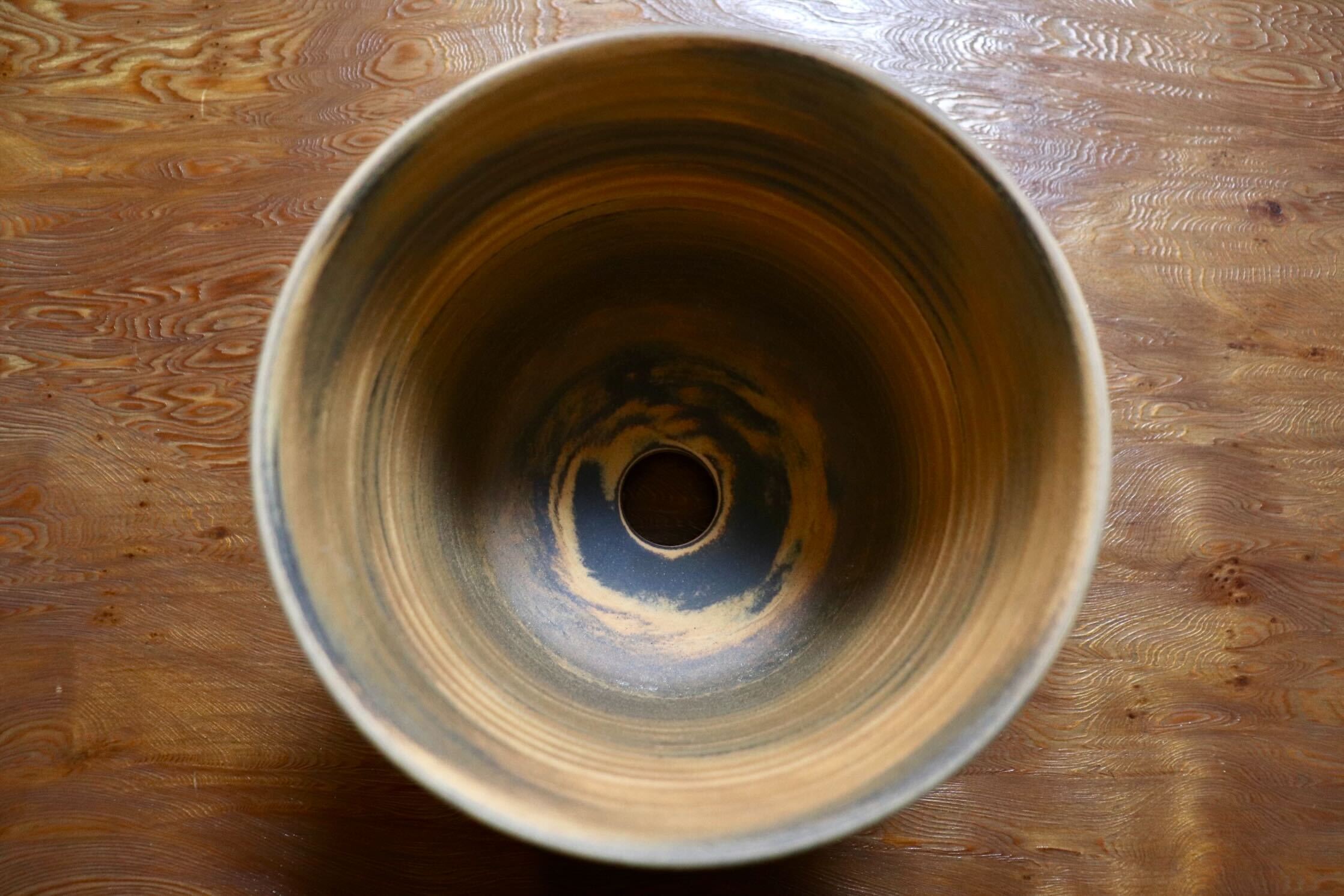 GMIO448○千代市陶房 清水万佐年 丹波焼 植木鉢 伝統工芸 丹波篠山 陶器 未使用