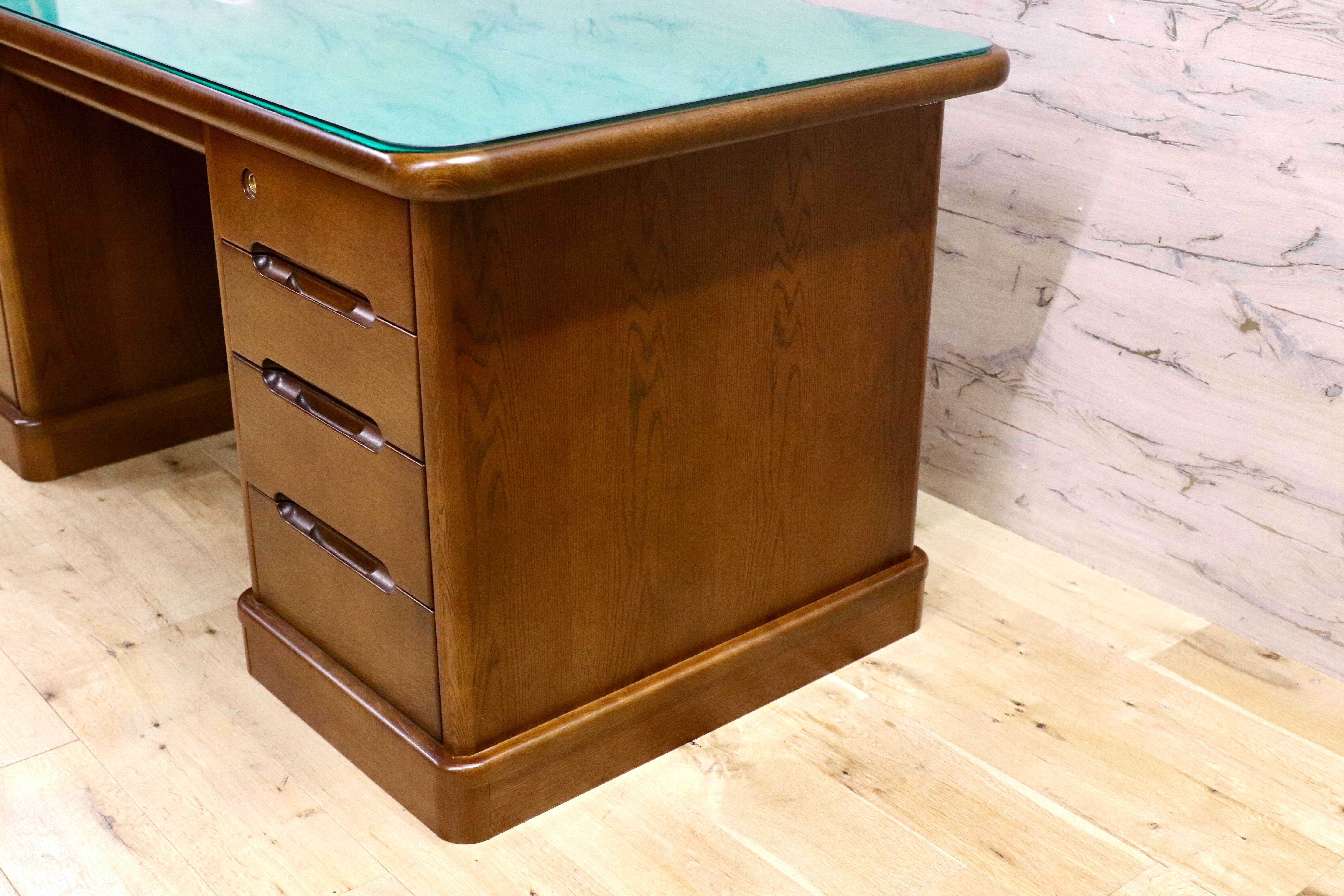 GMIK614○karimoku / カリモク コロニアル ヴィンテージ デスク 書斎机 学習机 オールドカントリー 両袖机 役員机 社長机 楢材 約20万