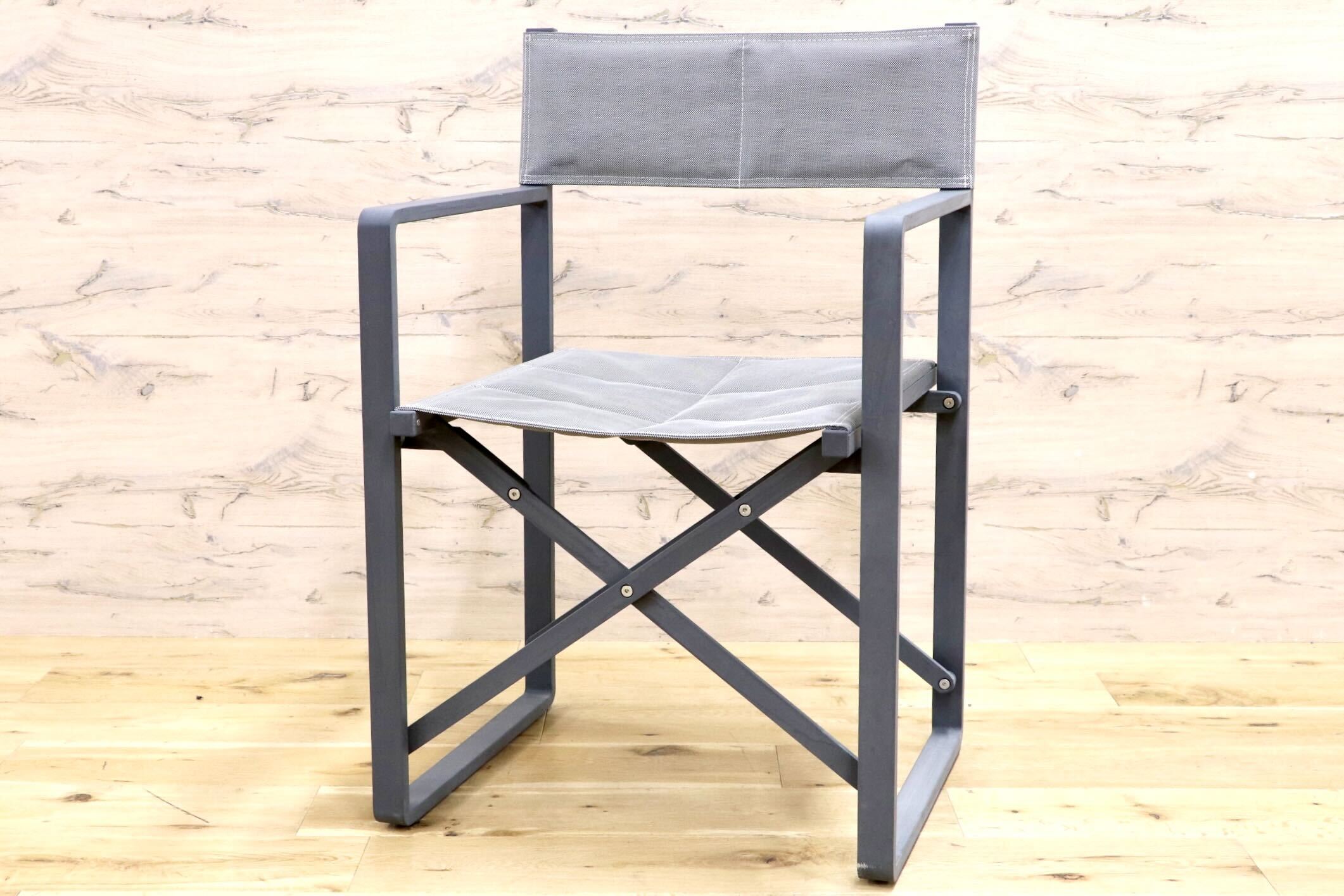 GMIH144B○ACTUS / アクタス LandNorm ランドノーム ディレクターチェア ガーデンチェア 折りたたみチェア グレー 屋外 テラス 展示品