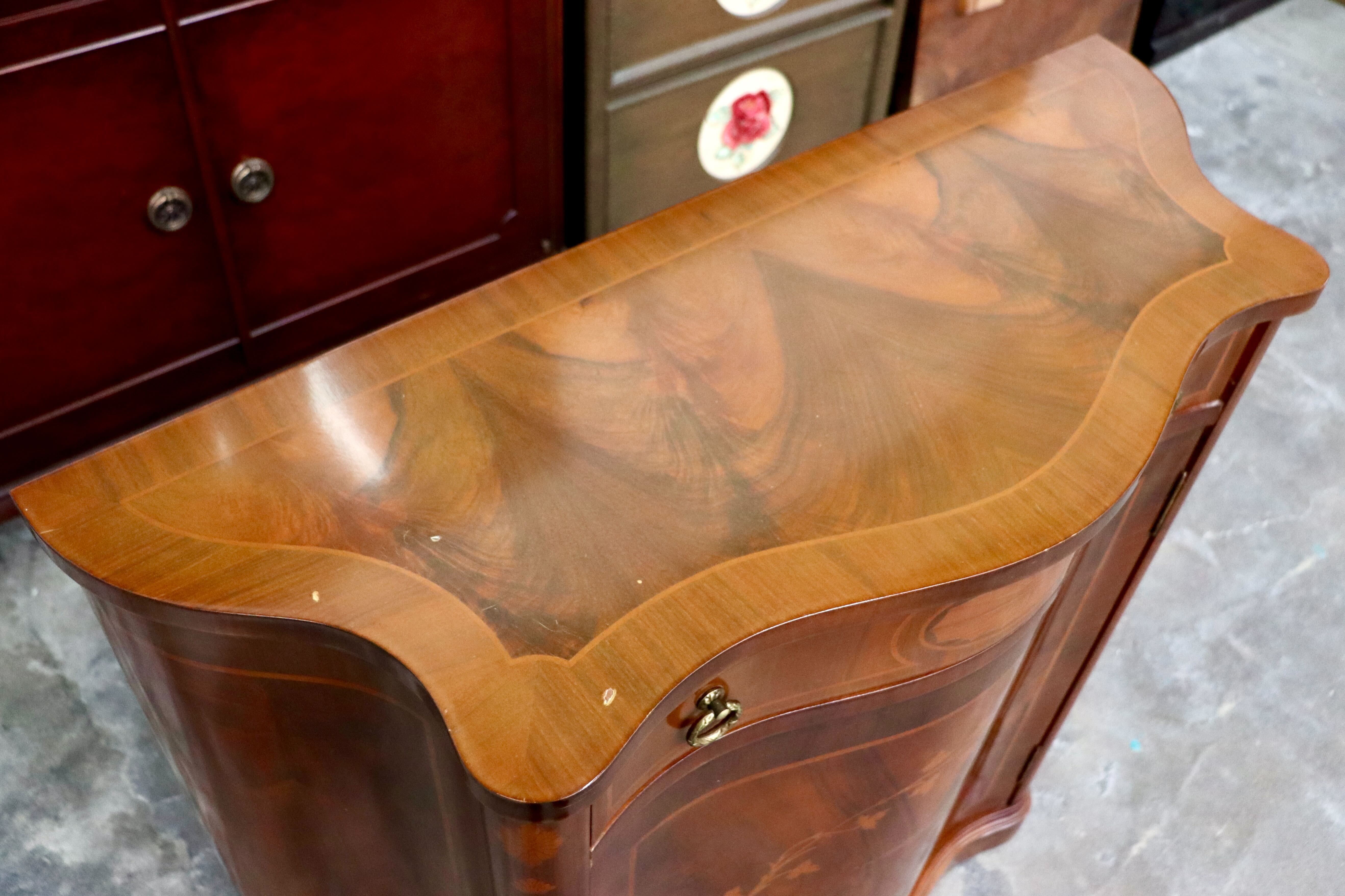 GMIH432A○イタリア製 キャビネット サイドボード コンソール 電話台 収納棚 象嵌細工 アンティーク エレガント