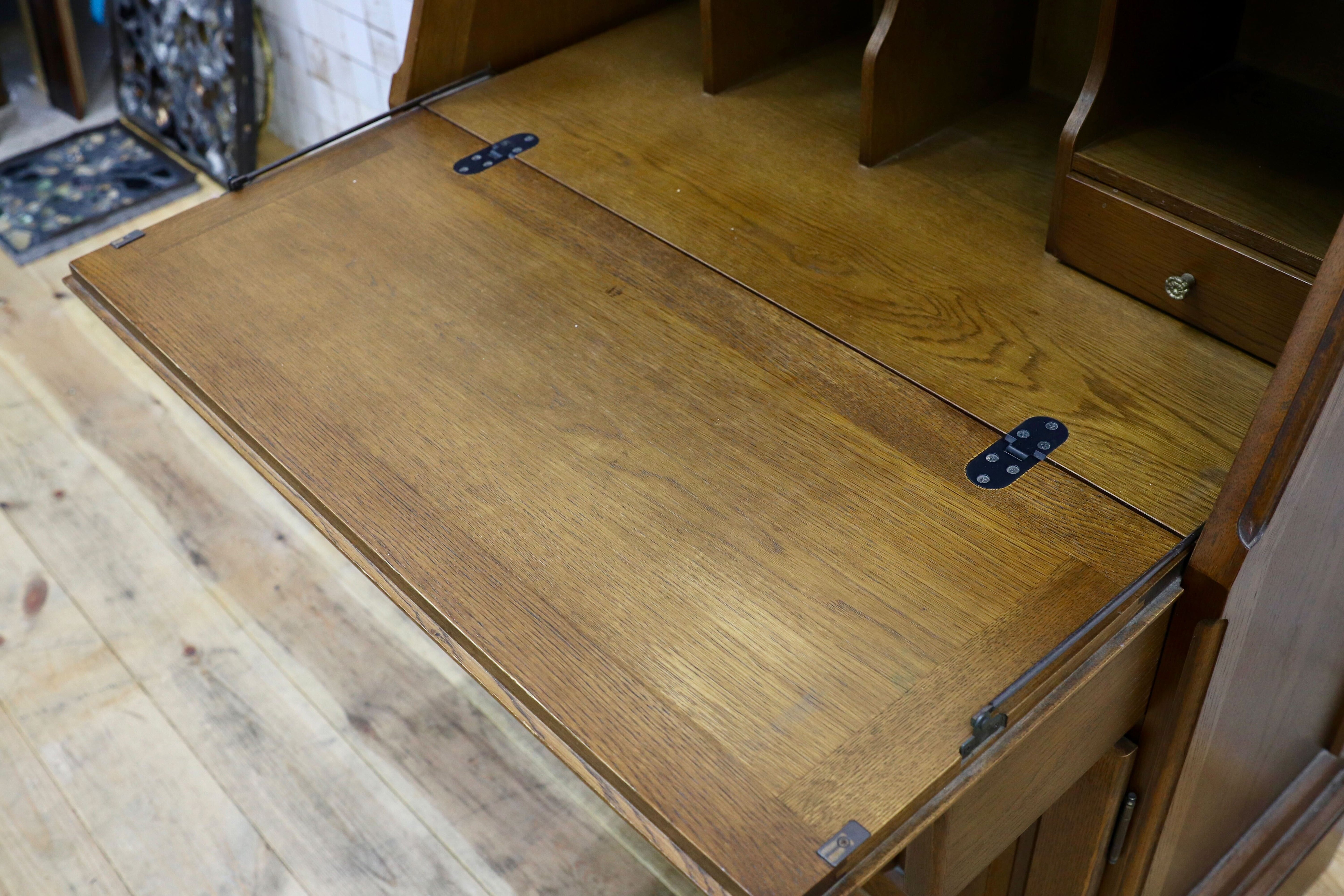 GMIK596○karimoku / カリモク ライティングビューロー デスク 机 学習机 オールドカリモク ヴィンテージ 書斎机 国産家具 オーク