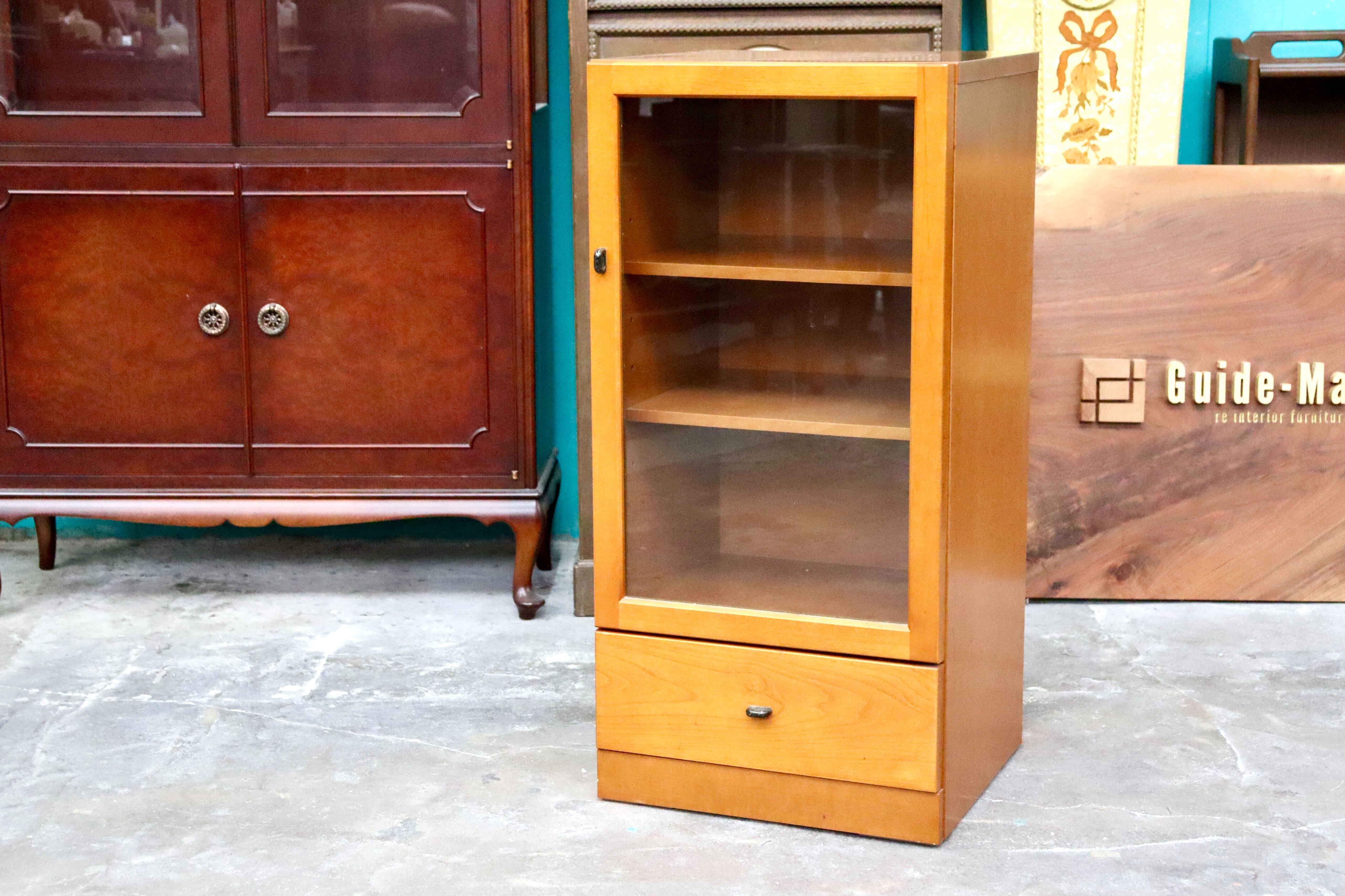 GMIH425○冨士ファニチア / FUJI FURNITURE キャビネット リビングボード サイドボード ガラスキャビネット ナチュラル