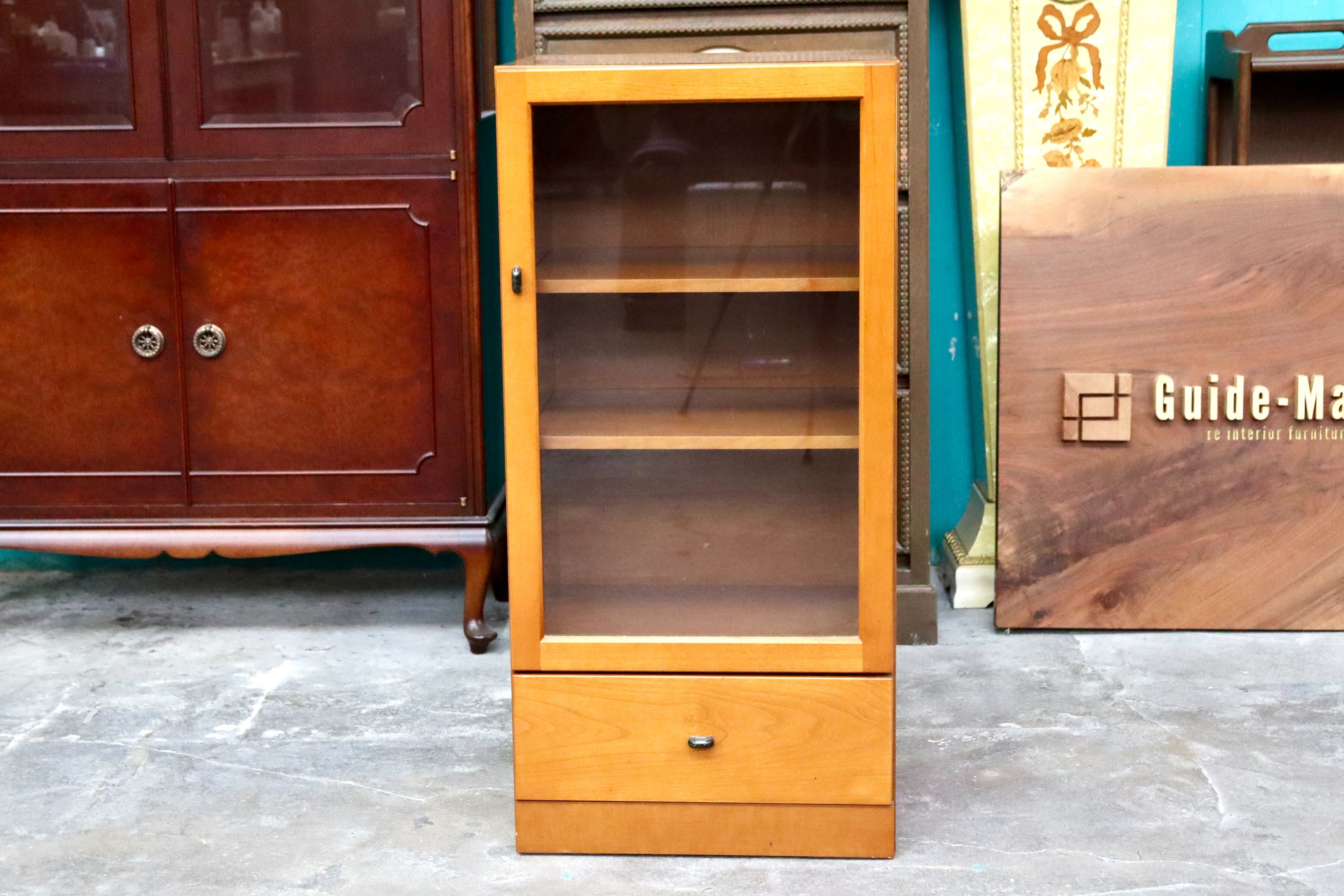 GMIH425○冨士ファニチア / FUJI FURNITURE キャビネット リビングボード サイドボード ガラスキャビネット ナチュラル