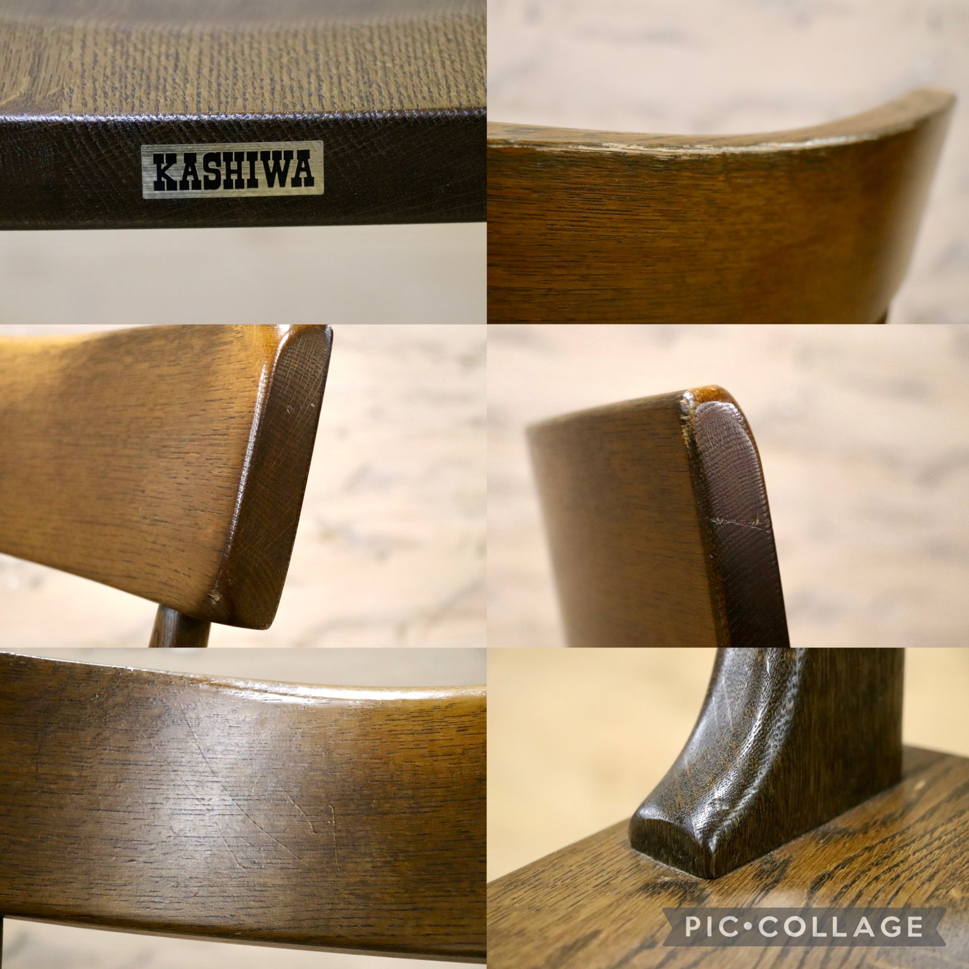 GMJK207A○柏木工 / KASHIWA ウィルダネス ダイニングチェア 椅子 オーク材 飛騨家具 古民家 アンティーク レトロ 2脚セット