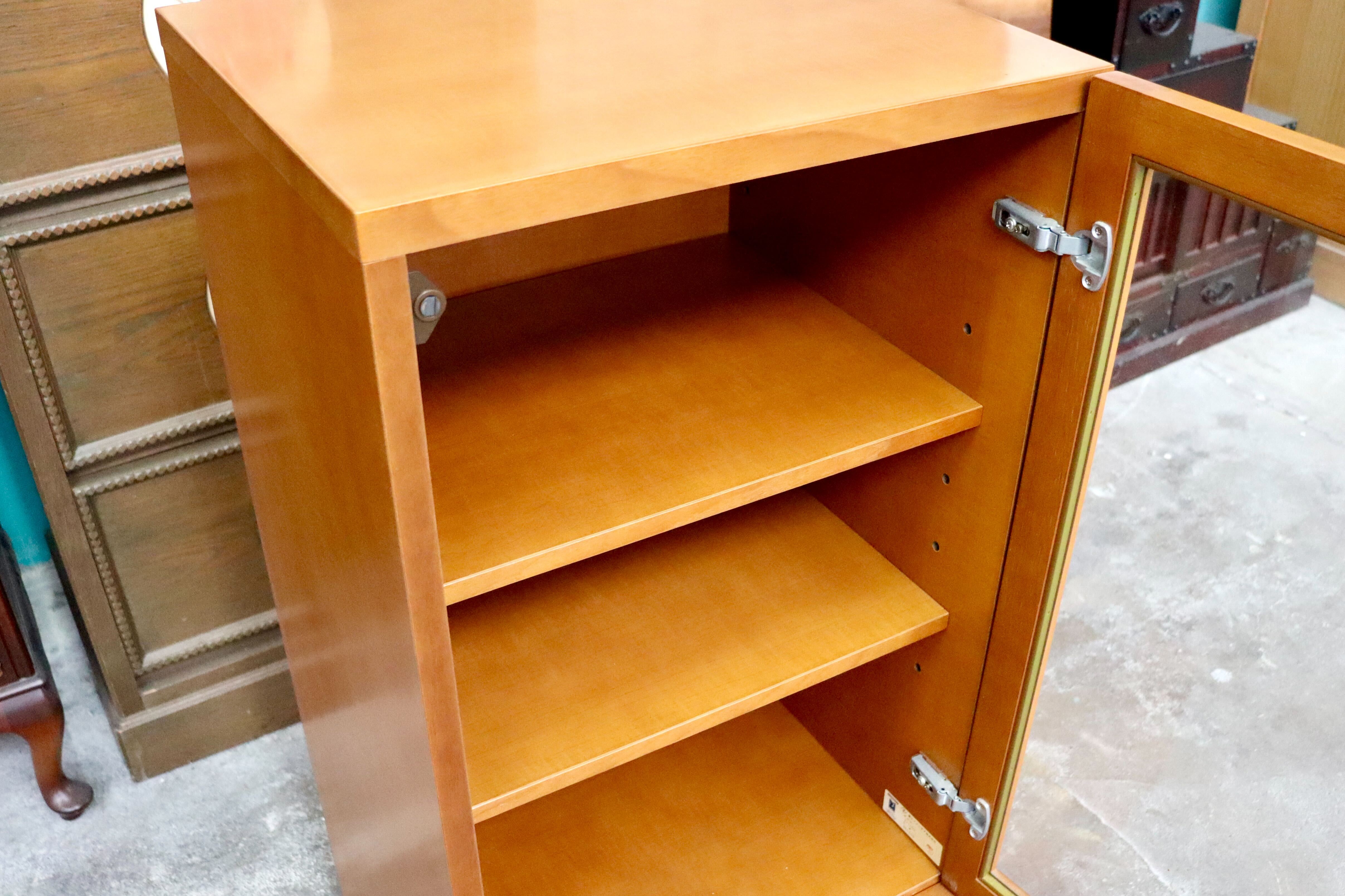 GMIH425○冨士ファニチア / FUJI FURNITURE キャビネット リビングボード サイドボード ガラスキャビネット ナチュラル