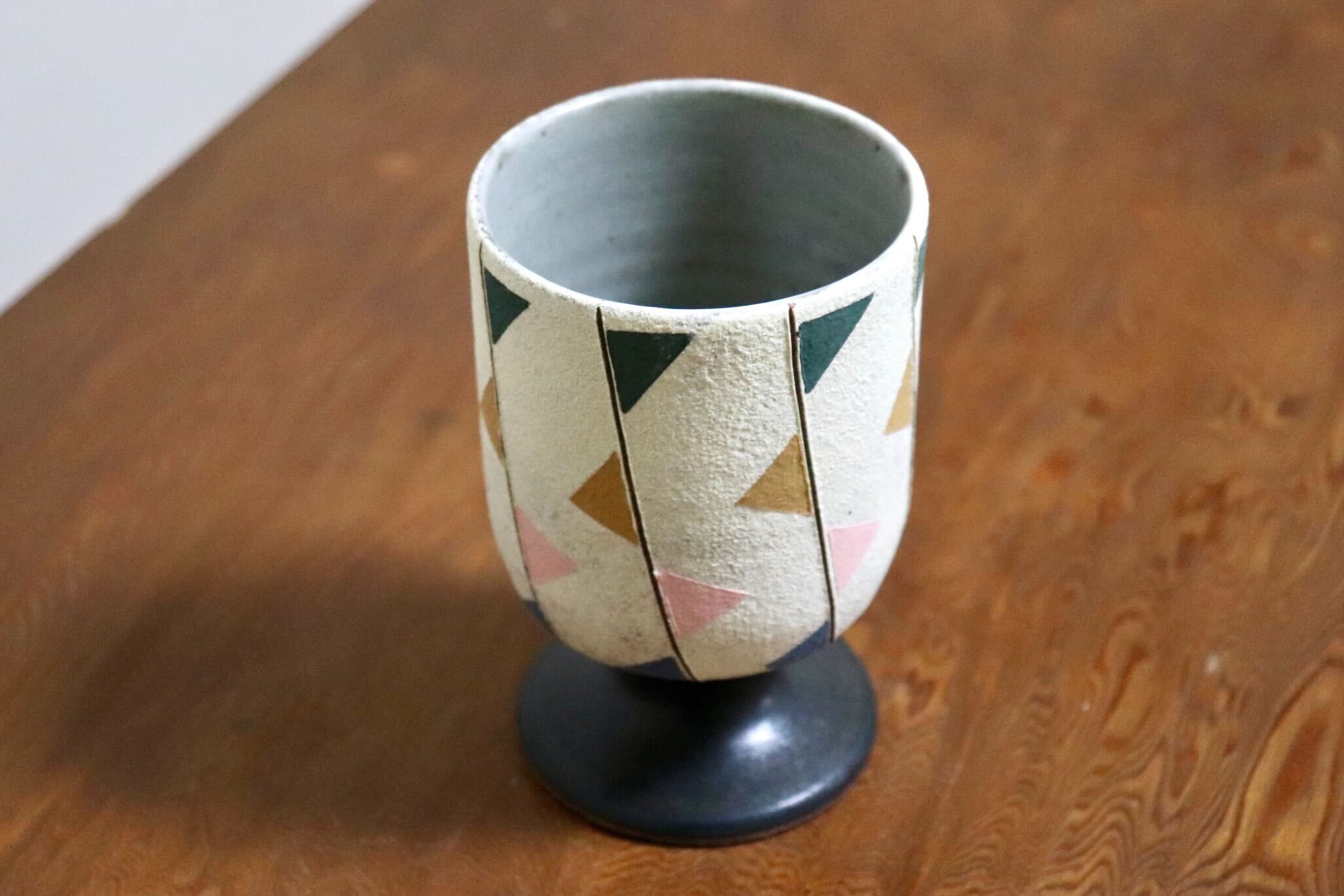 GMIO478B◯市野悟窯 市野哲次 丹波焼 ワインカップ 陶器 丹波篠山 伝統工芸 未使用