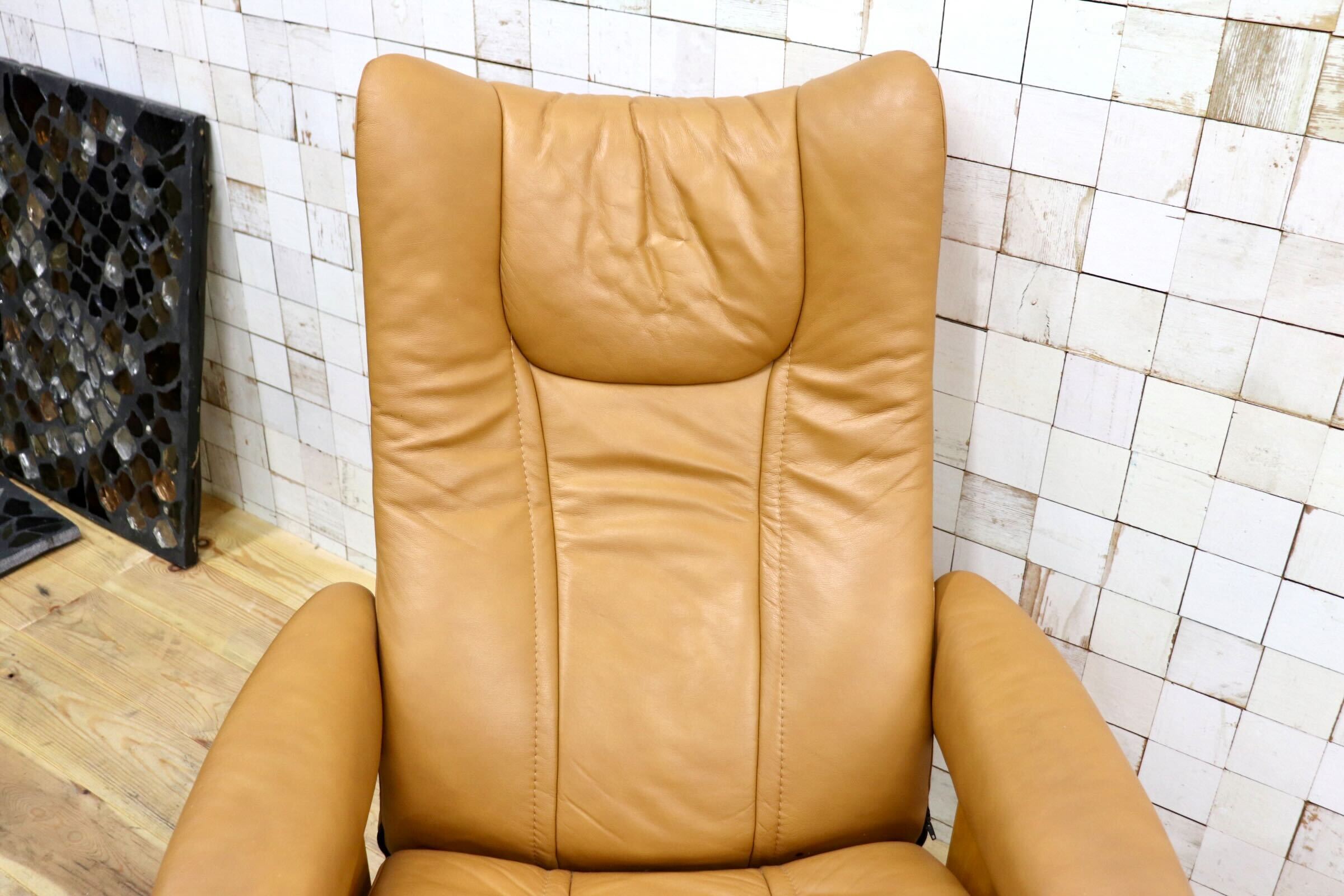 GMIK948〇EKORNES / エコーネス ストレスレス レノ リクライニングチェア オットマン 北欧 ノルウェー 本革