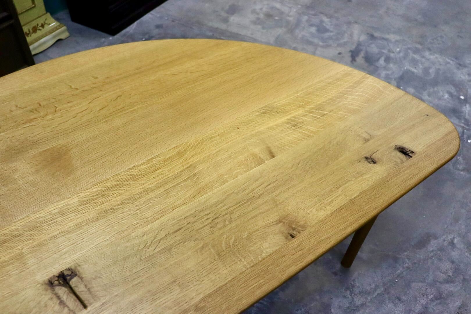 GMIK662○飛騨産業 / HIDA 森のことば TW390 ダイニングテーブル 食卓テーブル 半円形 オーク材 ナチュラル 国産家具 約23万