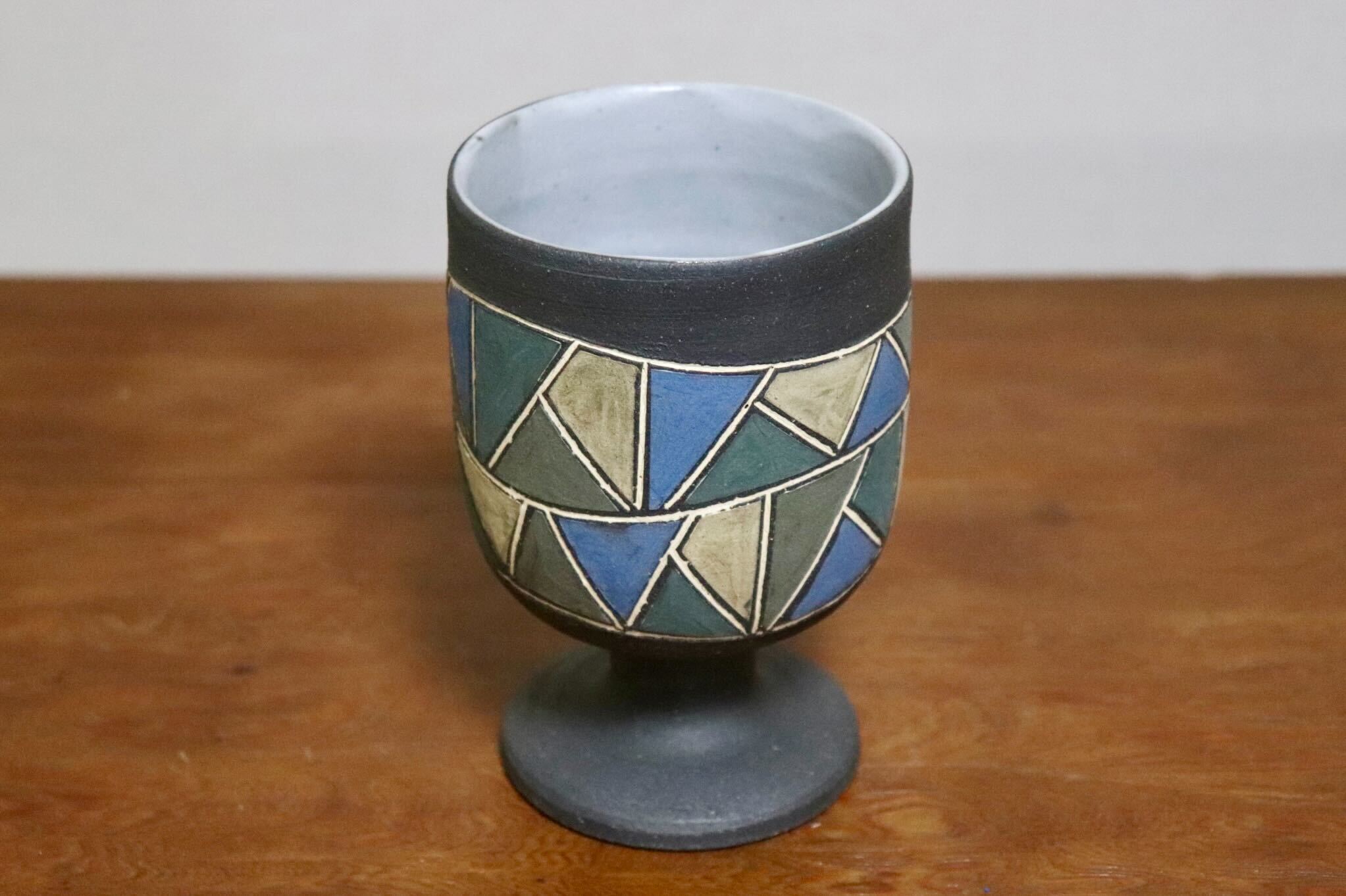 GMIO478C◯市野悟窯 市野哲次 丹波焼 ワインカップ 陶器 丹波篠山 伝統工芸 未使用