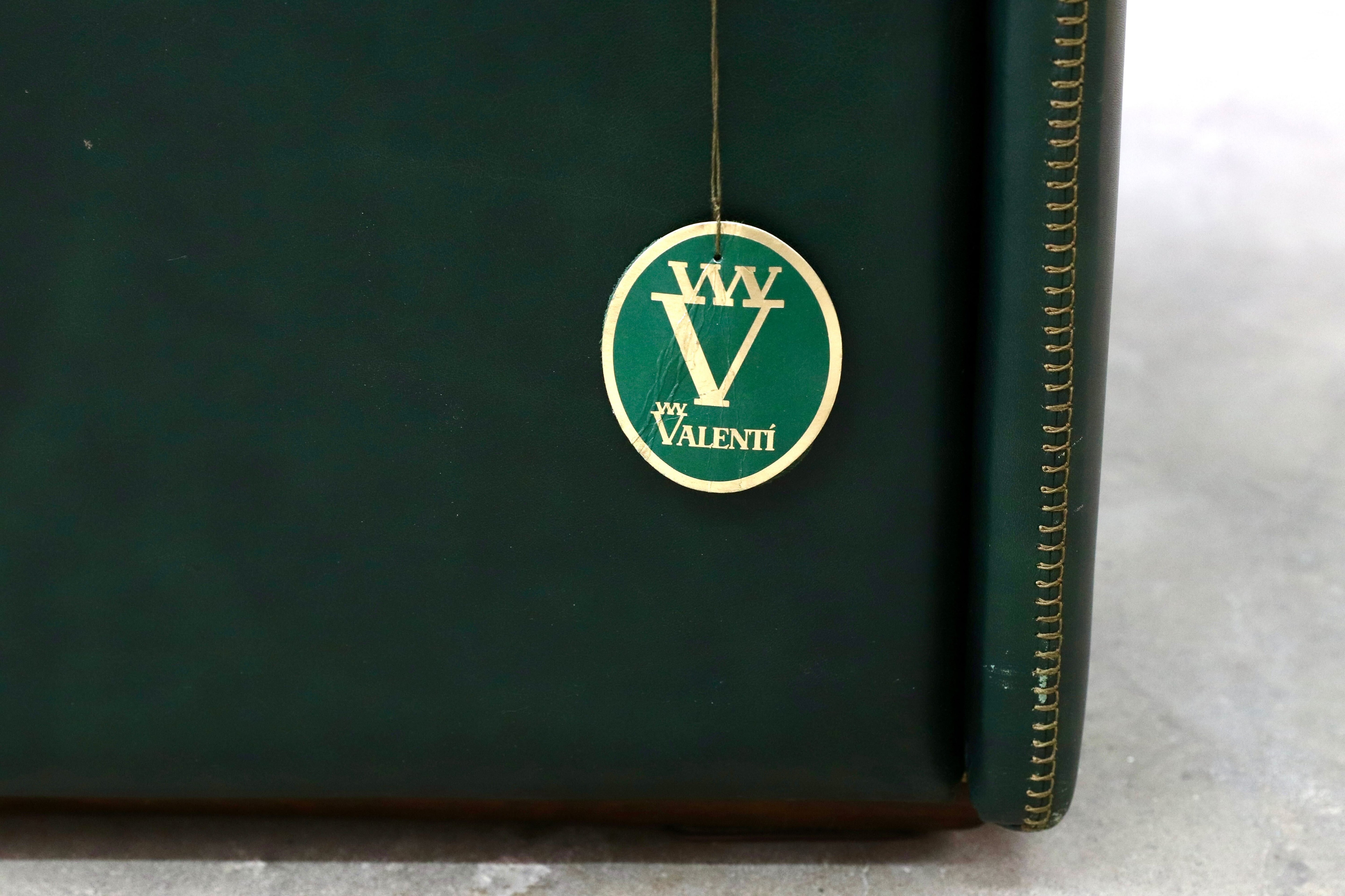 GMIS95B○VARO.S.A. VALENTI / バロッサバレンティ スペイン最高峰 シングルソファ 本革 ダークグリーン 定価約68万 ヴィンテージ