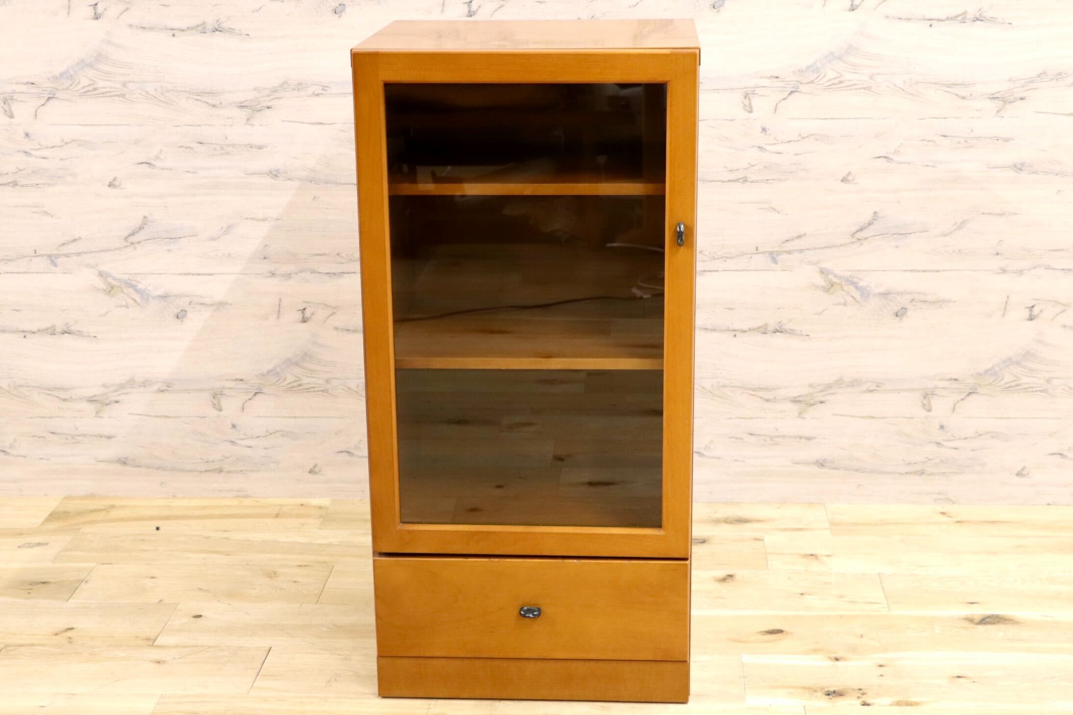 GMIH425B○冨士ファニチア / FUJI FURNITURE キャビネット リビングボード サイドボード ガラスキャビネット ナチュラル