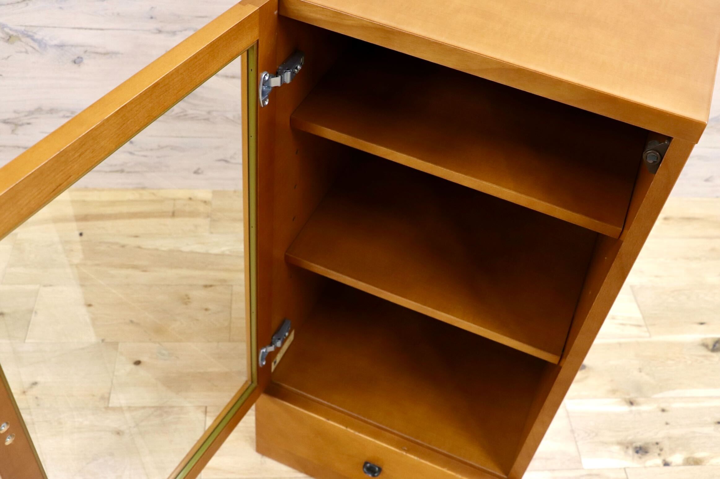 GMIH425B○冨士ファニチア / FUJI FURNITURE キャビネット リビングボード サイドボード ガラスキャビネット ナチュラル