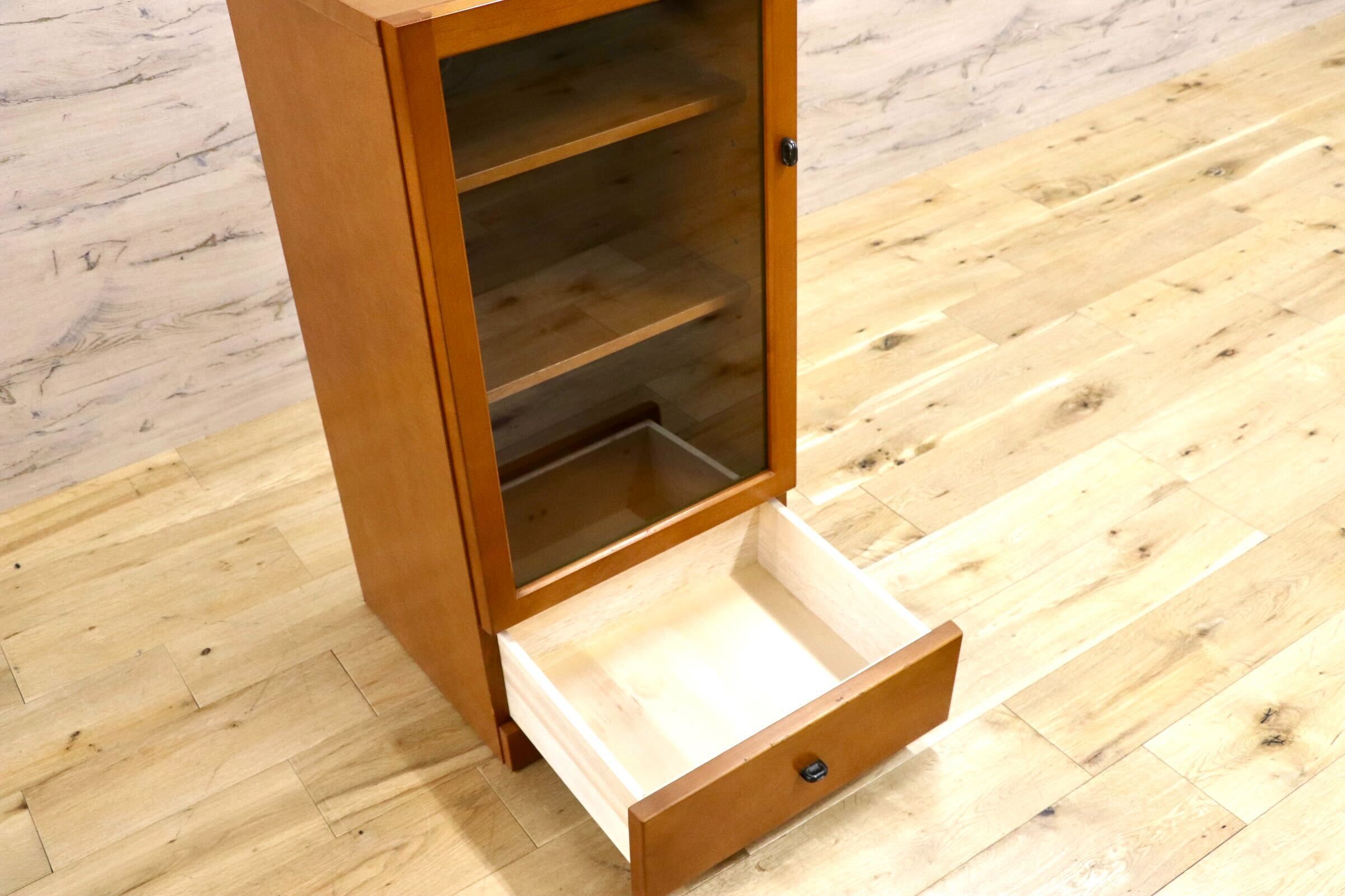 GMIH425B○冨士ファニチア / FUJI FURNITURE キャビネット リビングボード サイドボード ガラスキャビネット ナチュラル