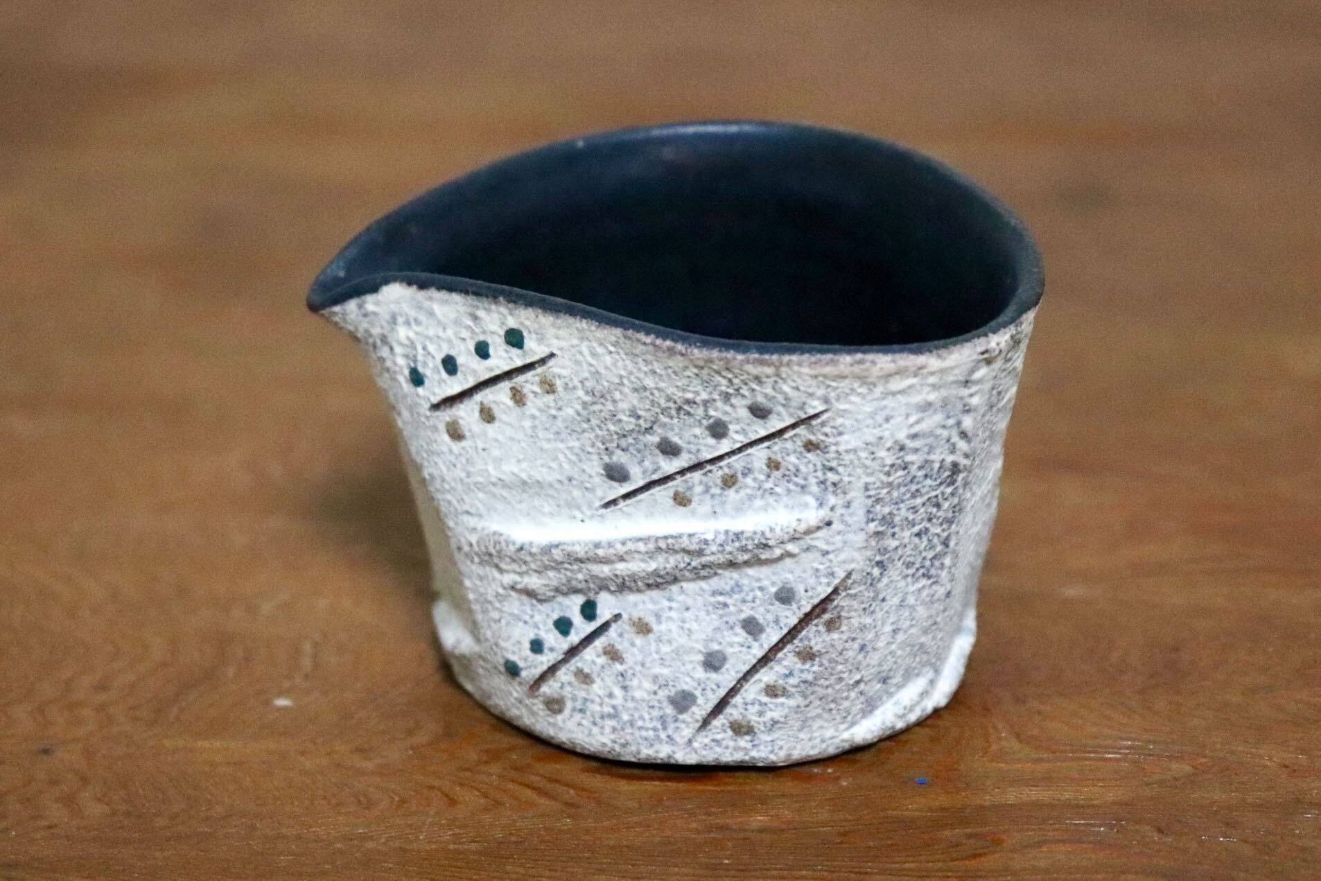 GMIO477A◯市野悟窯 市野哲次 丹波焼 ミルクピッチャー 陶器 丹波篠山 伝統工芸 未使用