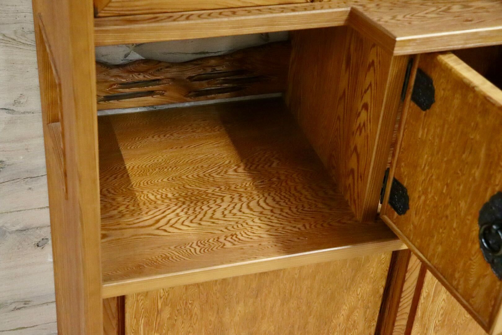 GMIH331○世界遺産屋久杉 茶棚 飾り棚 キャビネット 茶箪笥 サイドボード 和家具 和モダン 古民家 高級家具 美品