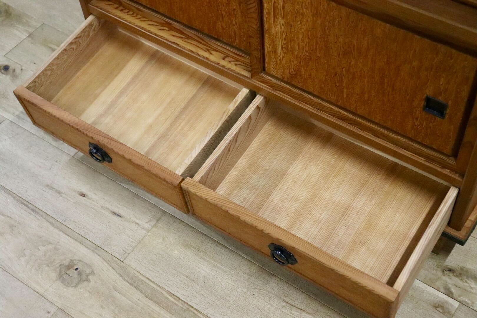 GMIH331○世界遺産屋久杉 茶棚 飾り棚 キャビネット 茶箪笥 サイドボード 和家具 和モダン 古民家 高級家具 美品