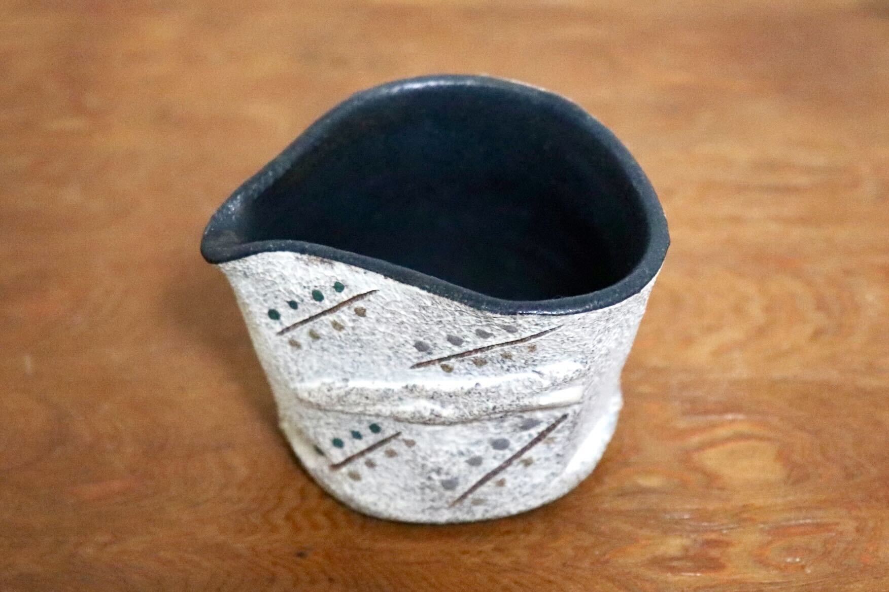 GMIO477B◯市野悟窯 市野哲次 丹波焼 ミルクピッチャー 陶器 丹波篠山 伝統工芸 未使用