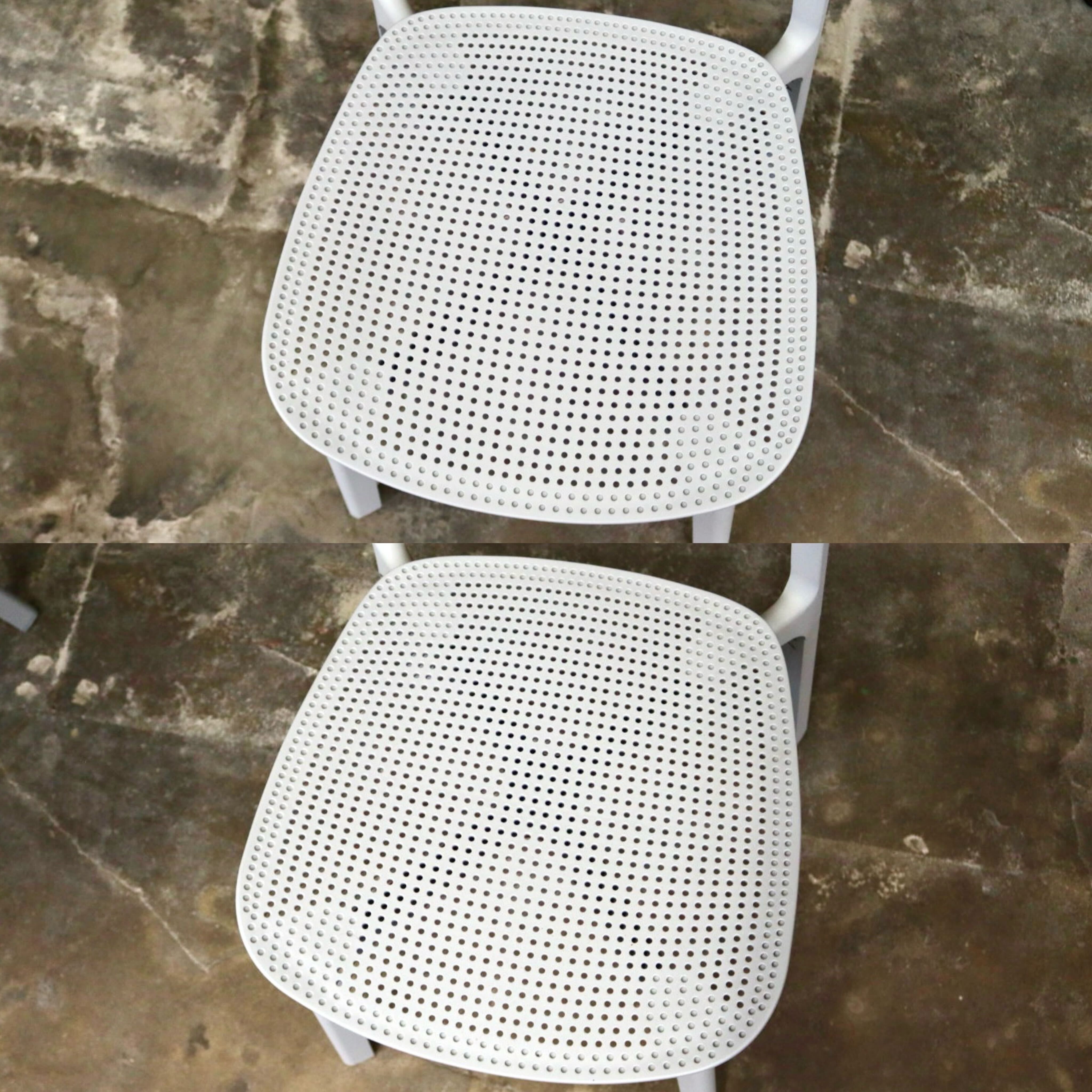 GMIS275K○KRISTALIA / クリスタリア COLANDER ダイニングチェア 椅子 2脚セット スタッキング モダン イタリア グレー 展示品 定価約10万