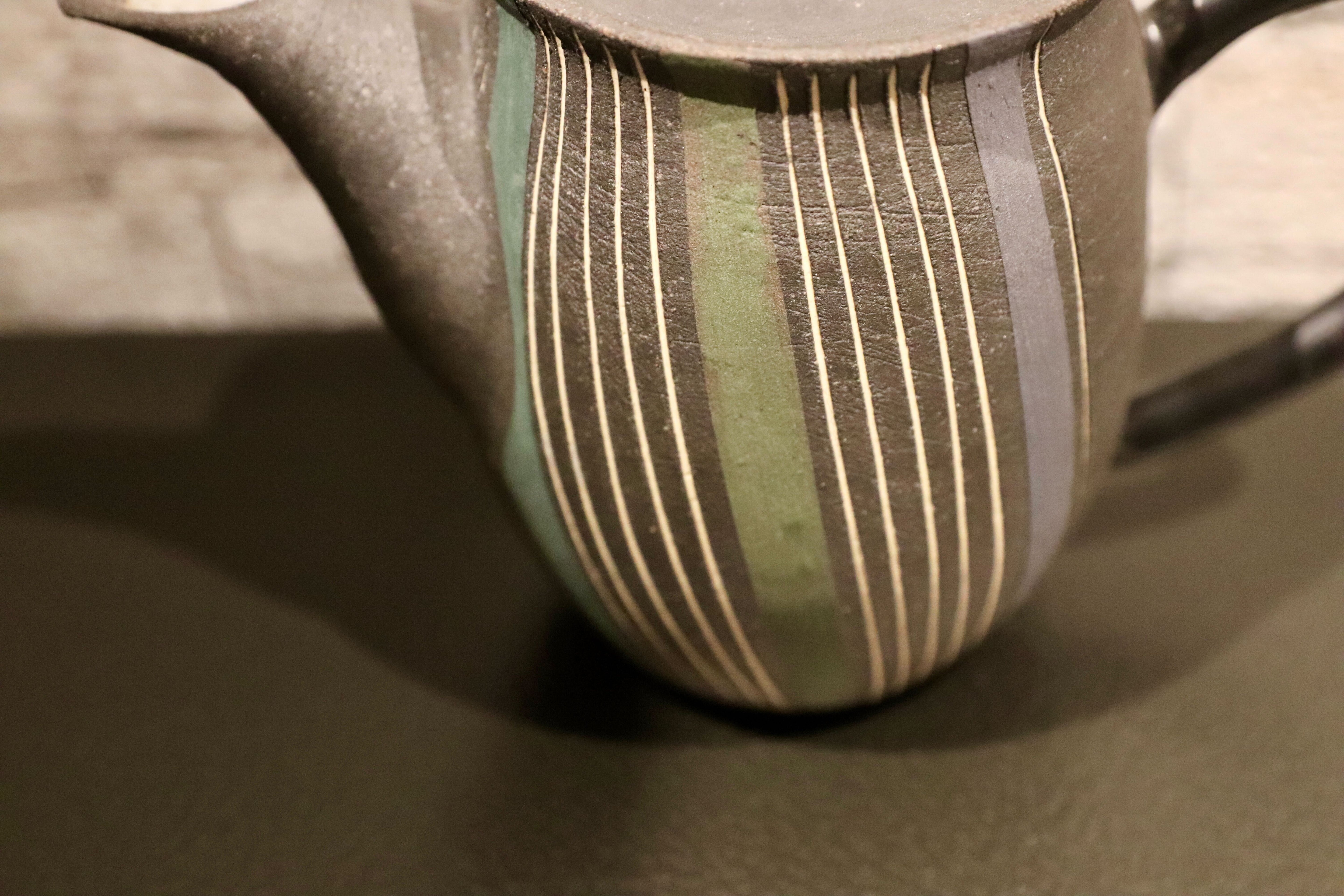 GMIO268○市野悟窯 丹波焼 ティーポット 丹波立杭焼 市野哲次 伝統工芸 煎茶道具 茶器 急須