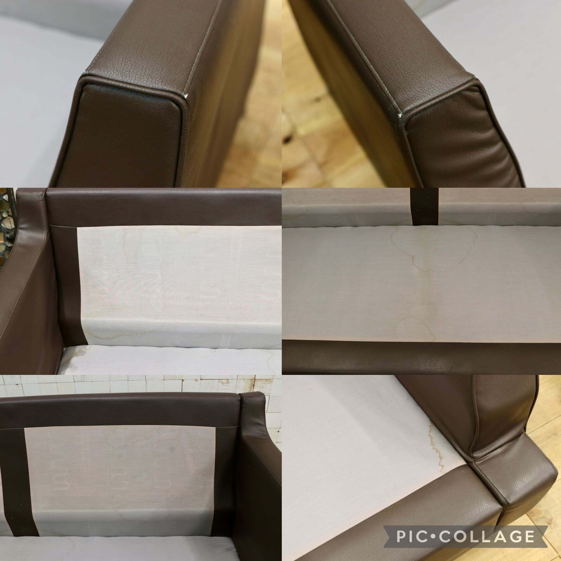 GMIH265○maruni / マルニ 3人掛けソファ トリプルソファ 合皮 ソフトレザー 長椅子 ブラウン 国産家具