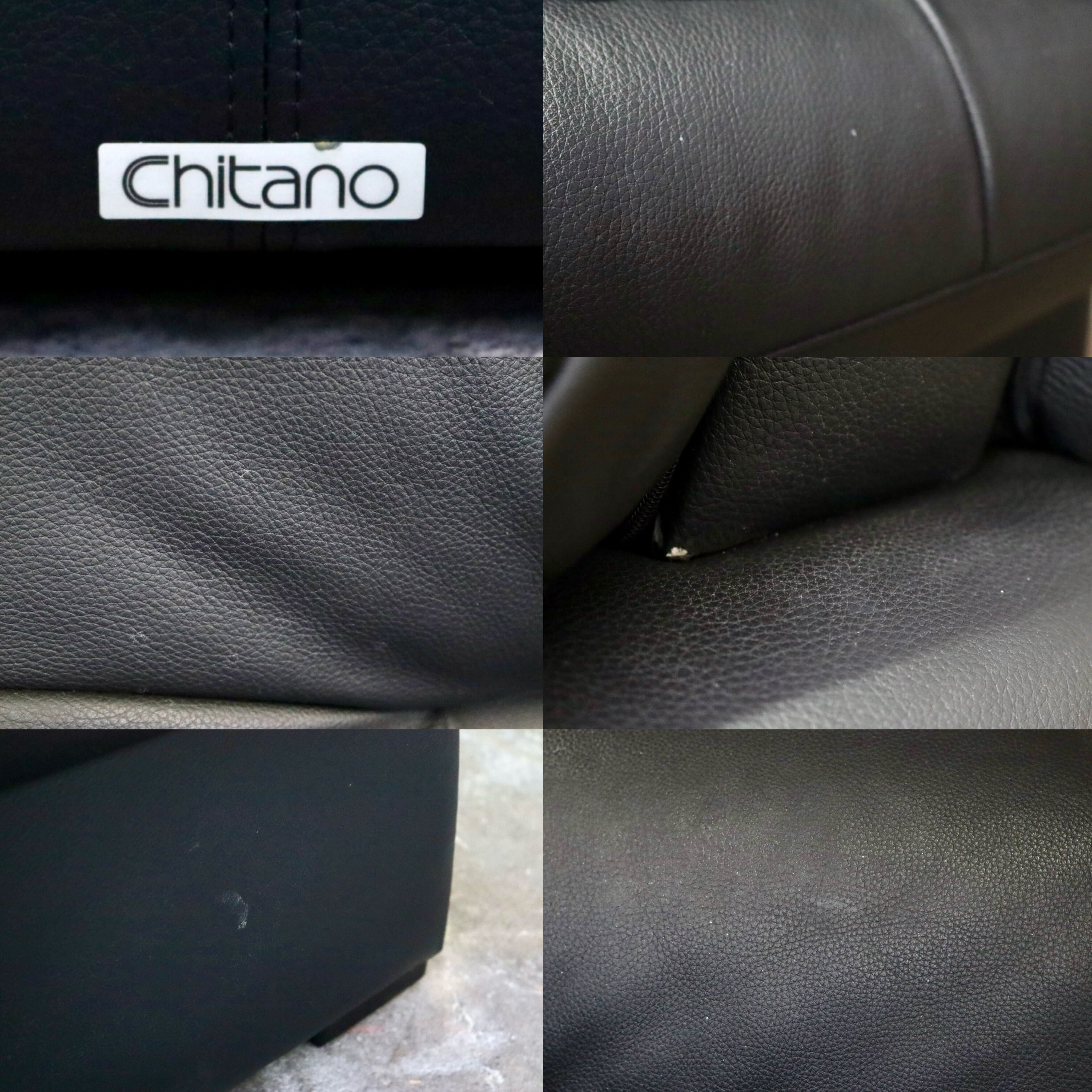 GMJK97○Chitano / チターノ karimoku カリモク 2人掛けソファ ラブソファ 本革 ブラック モダン 国産家具