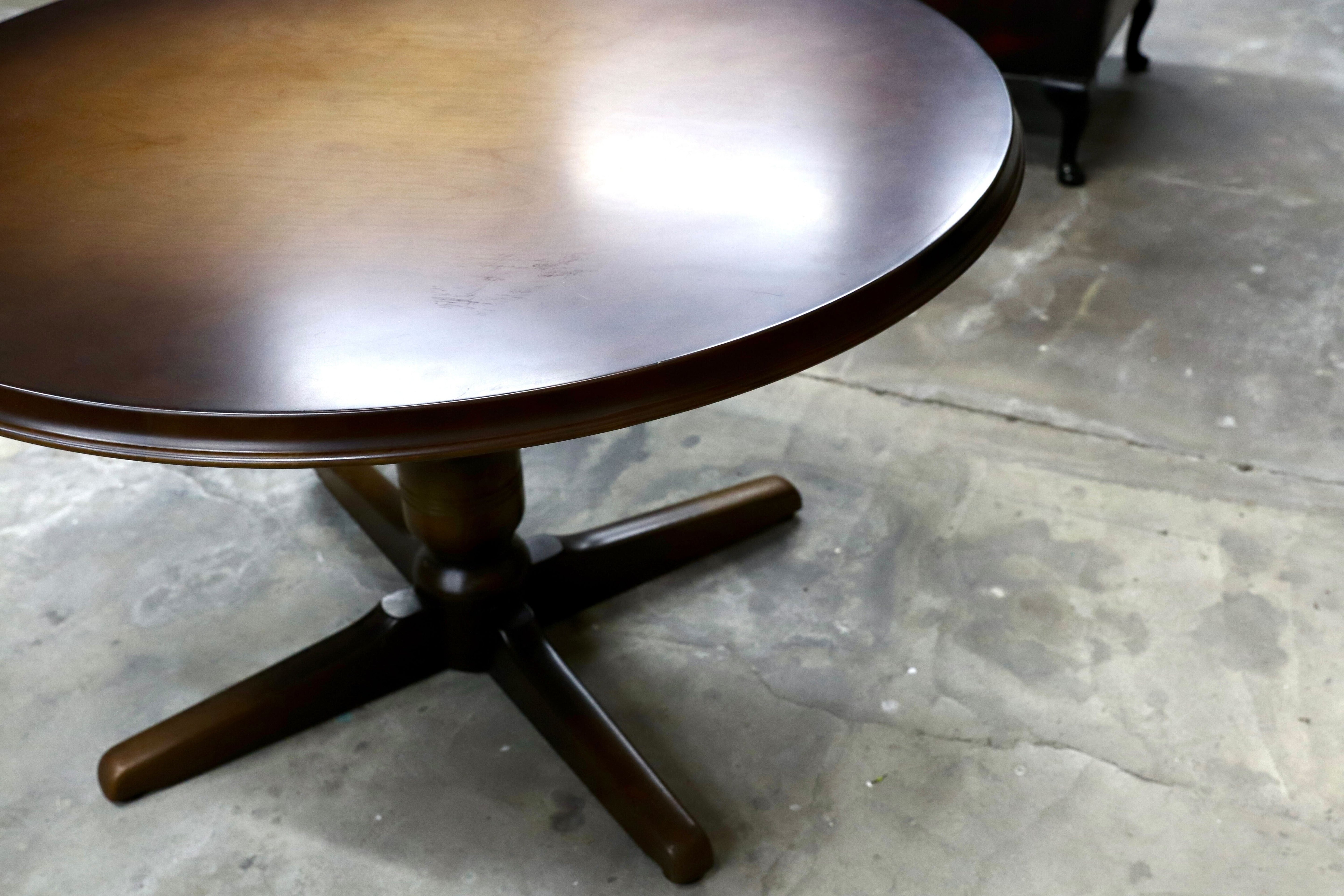 GMIH309○飛騨産業 / HIDA キツツキ ラウンドテーブル ダイニングテーブル 食卓テーブル レトロ カフェ 円卓 穂高 アンティーク 定価約22万