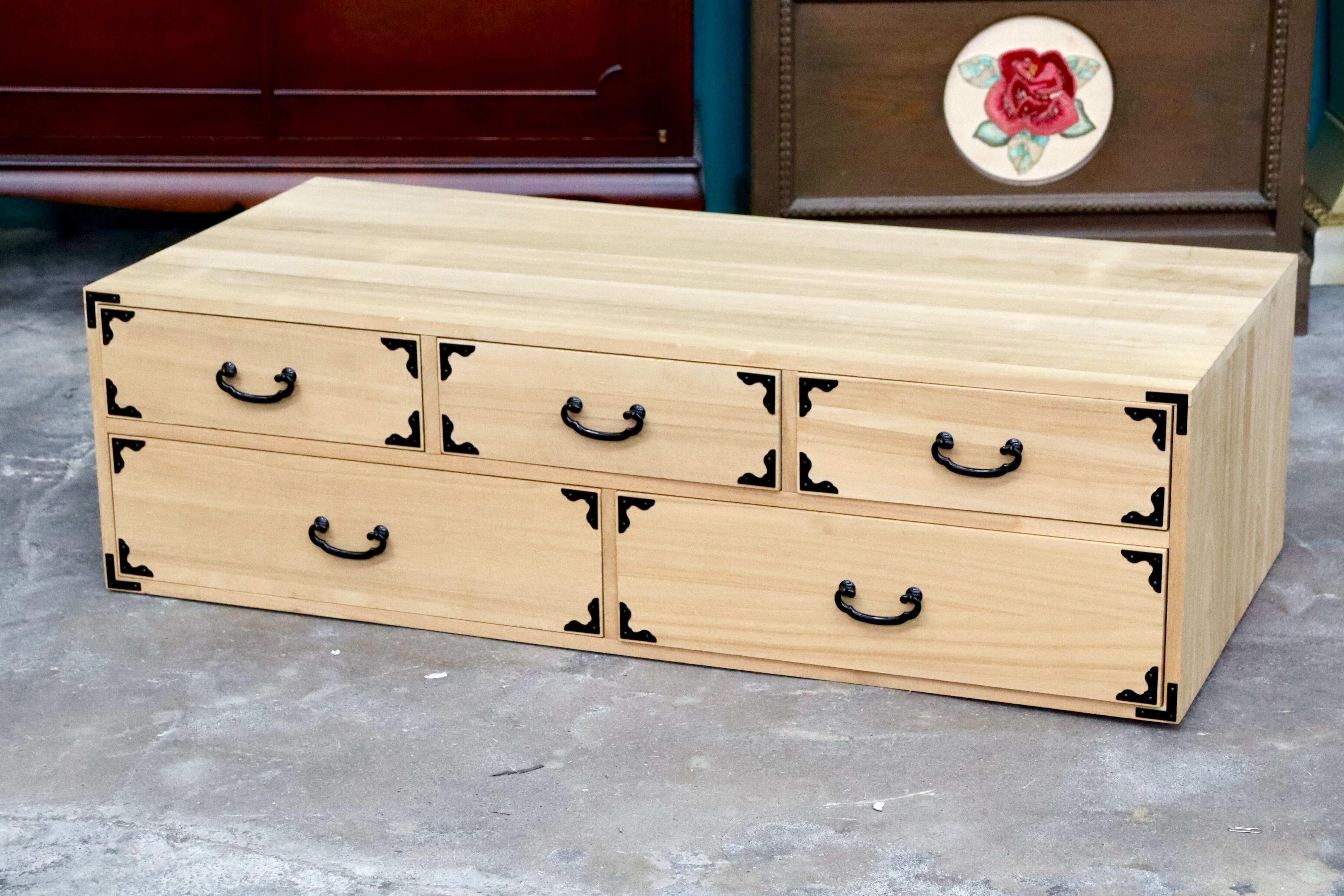 GMIH450C○桐箪笥 チェスト 収納家具 和家具 和箪笥 2段チェスト 衣装箪笥 着物収納 押し入れ 木製 シンプル レトロ