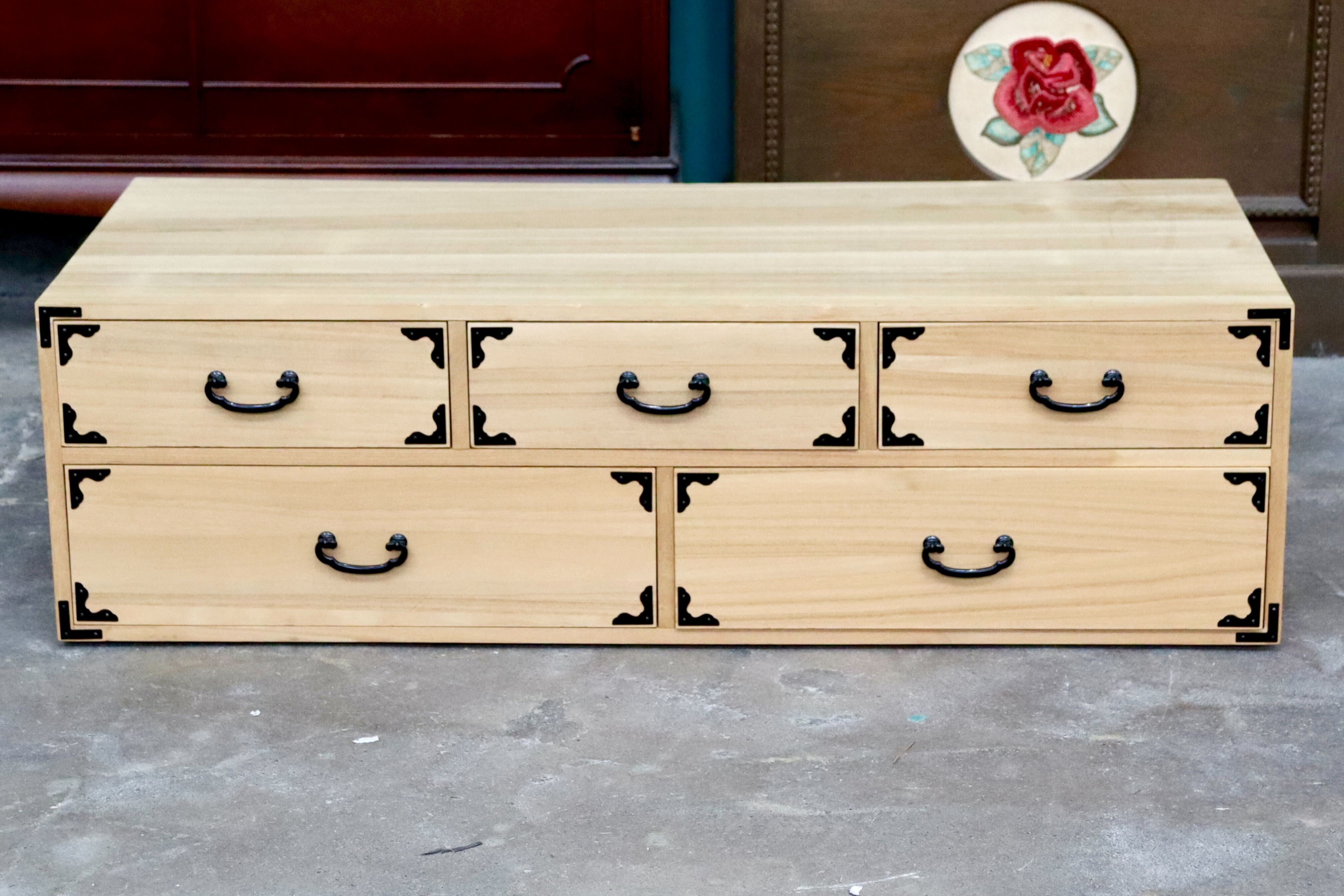 GMIH450C○桐箪笥 チェスト 収納家具 和家具 和箪笥 2段チェスト 衣装箪笥 着物収納 押し入れ 木製 シンプル レトロ